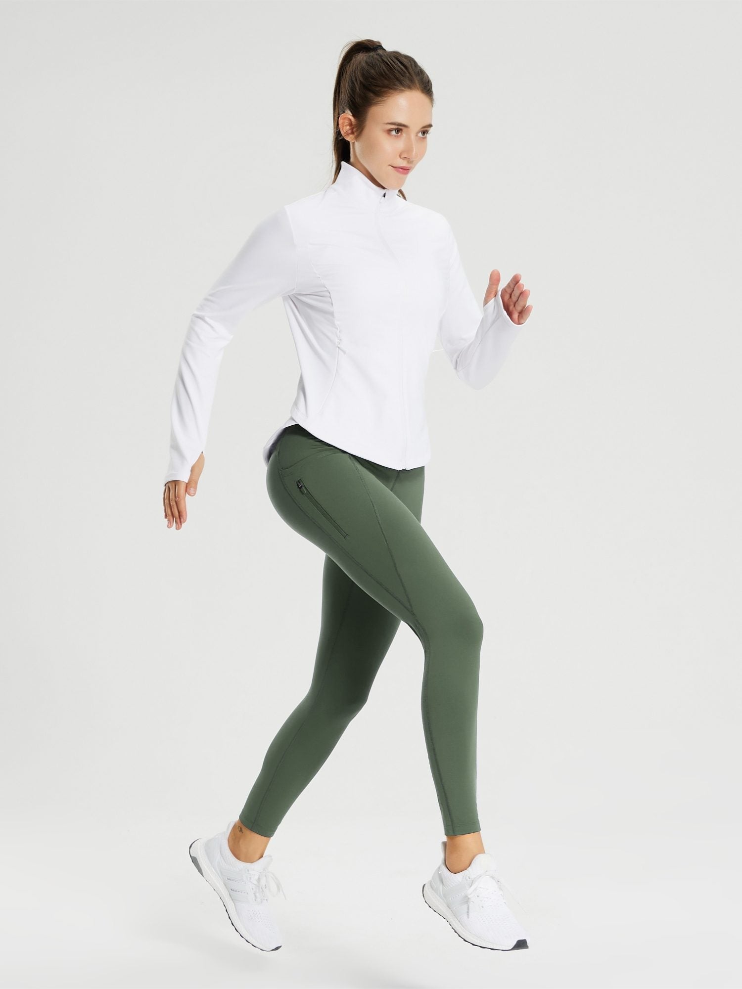 25" Fleece-Lined Cycling Leggings