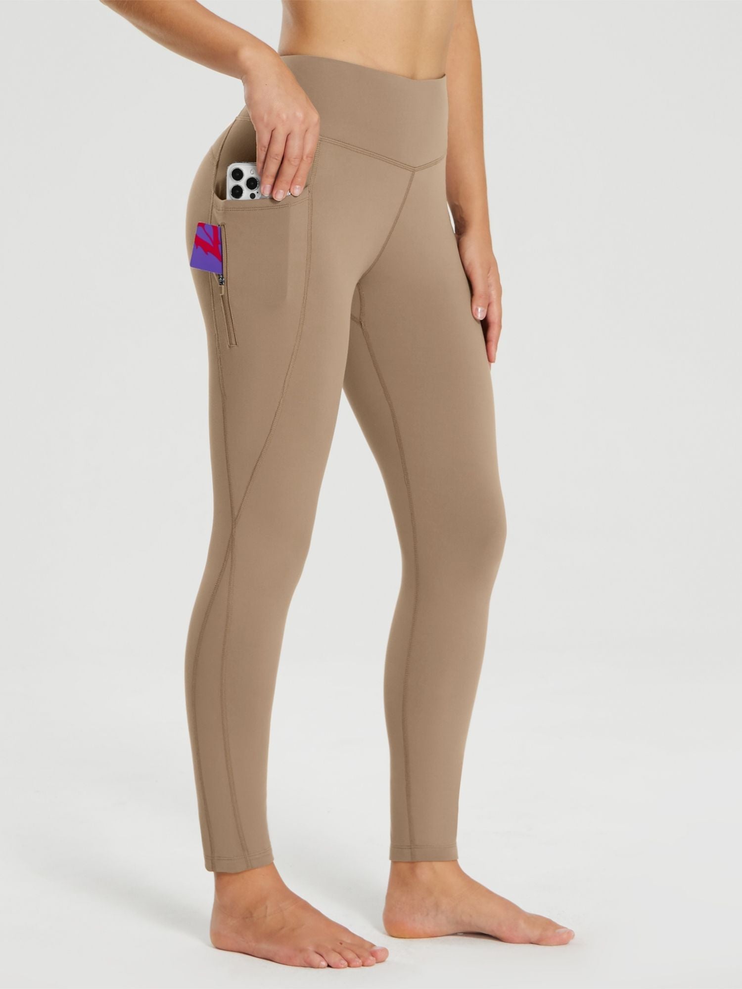 25" Fleece-Lined Cycling Leggings