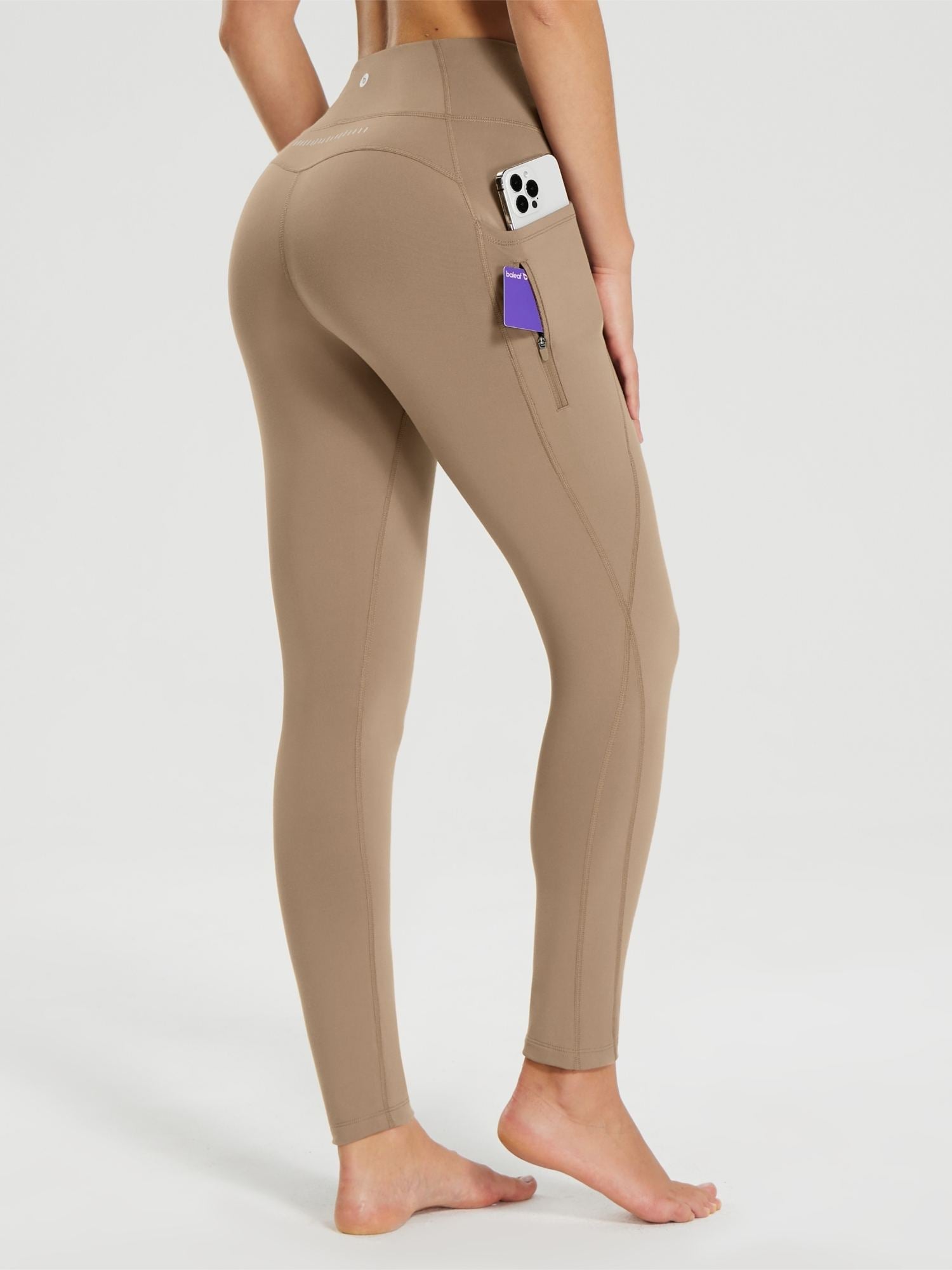 25" Fleece-Lined Cycling Leggings