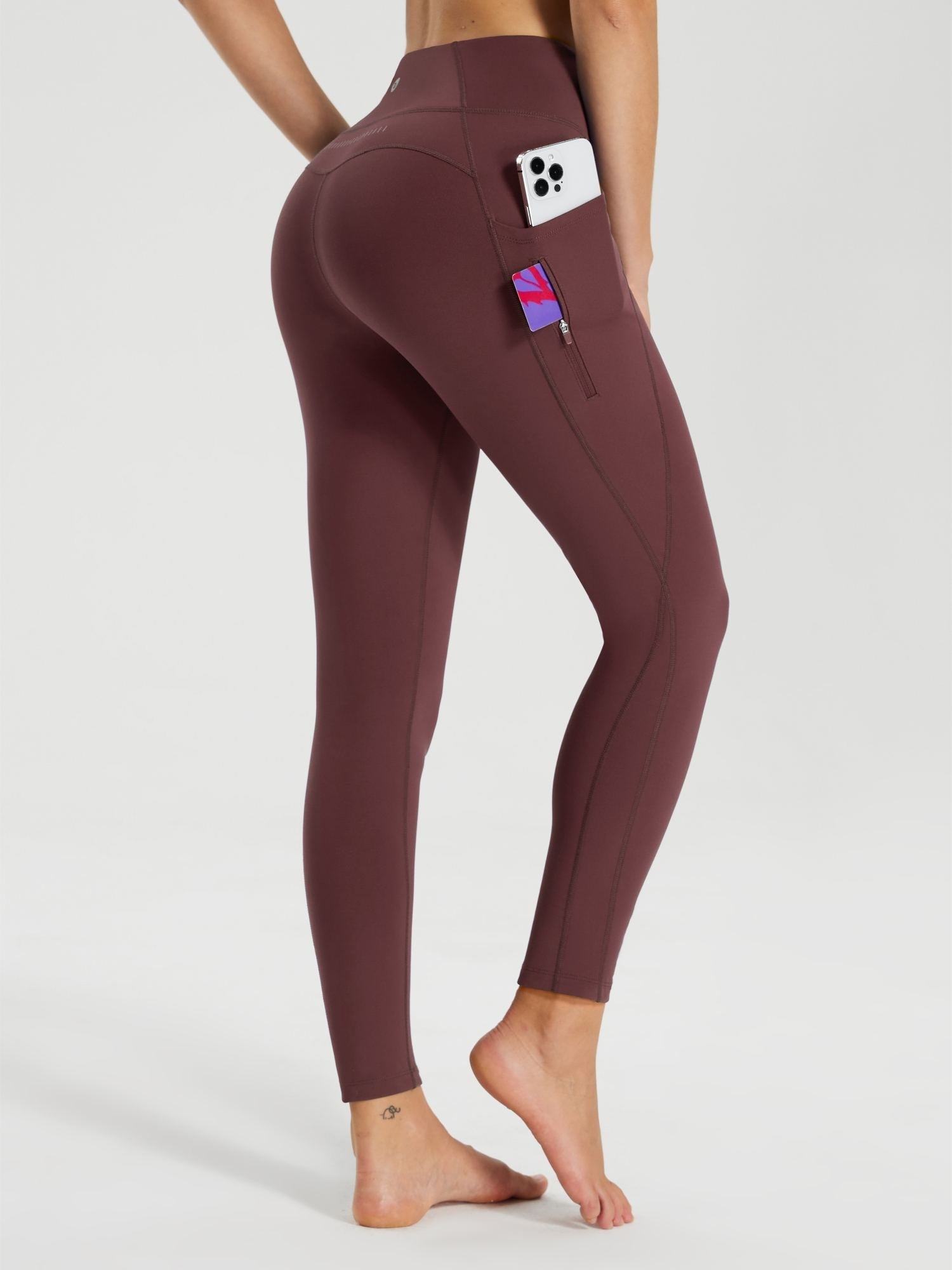 25" Fleece-Lined Cycling Leggings