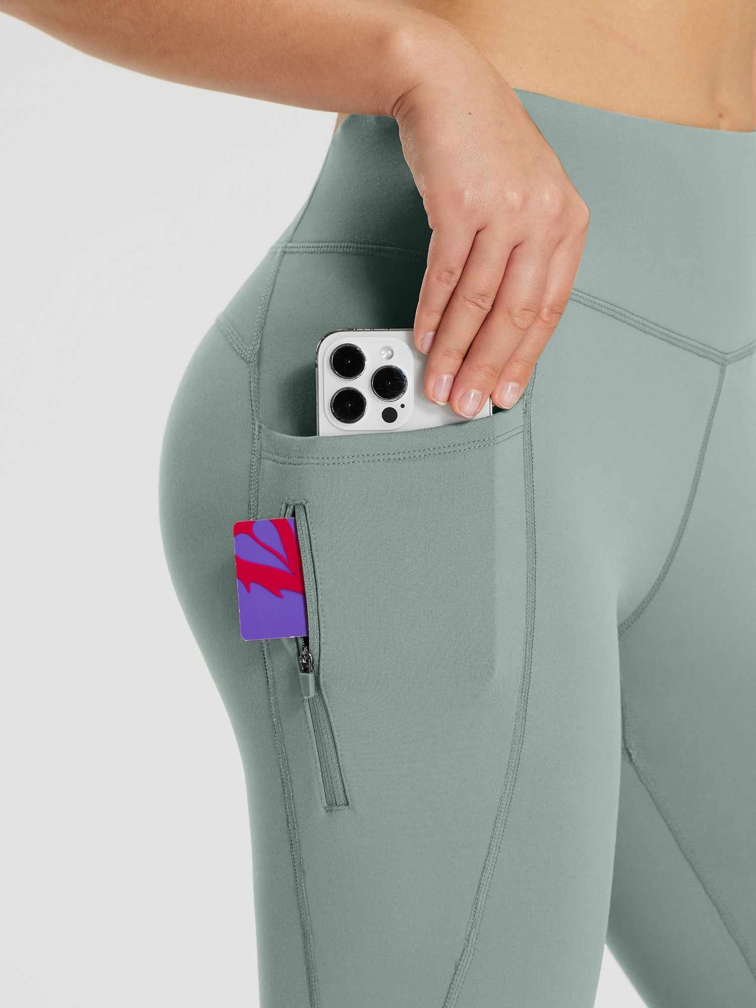 25" Fleece-Lined Cycling Leggings
