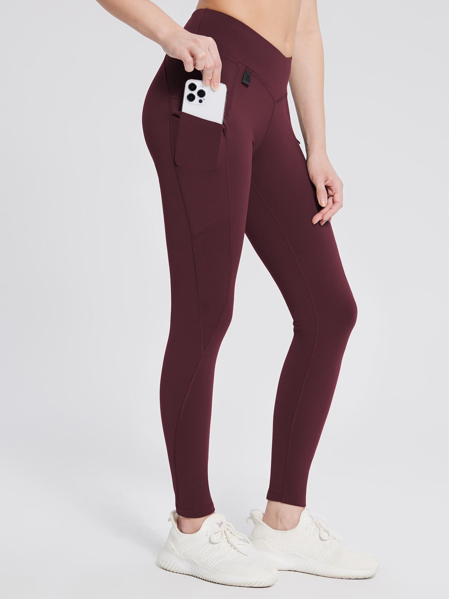 Fleece-Lined Multi-Pocket Hiking Leggings