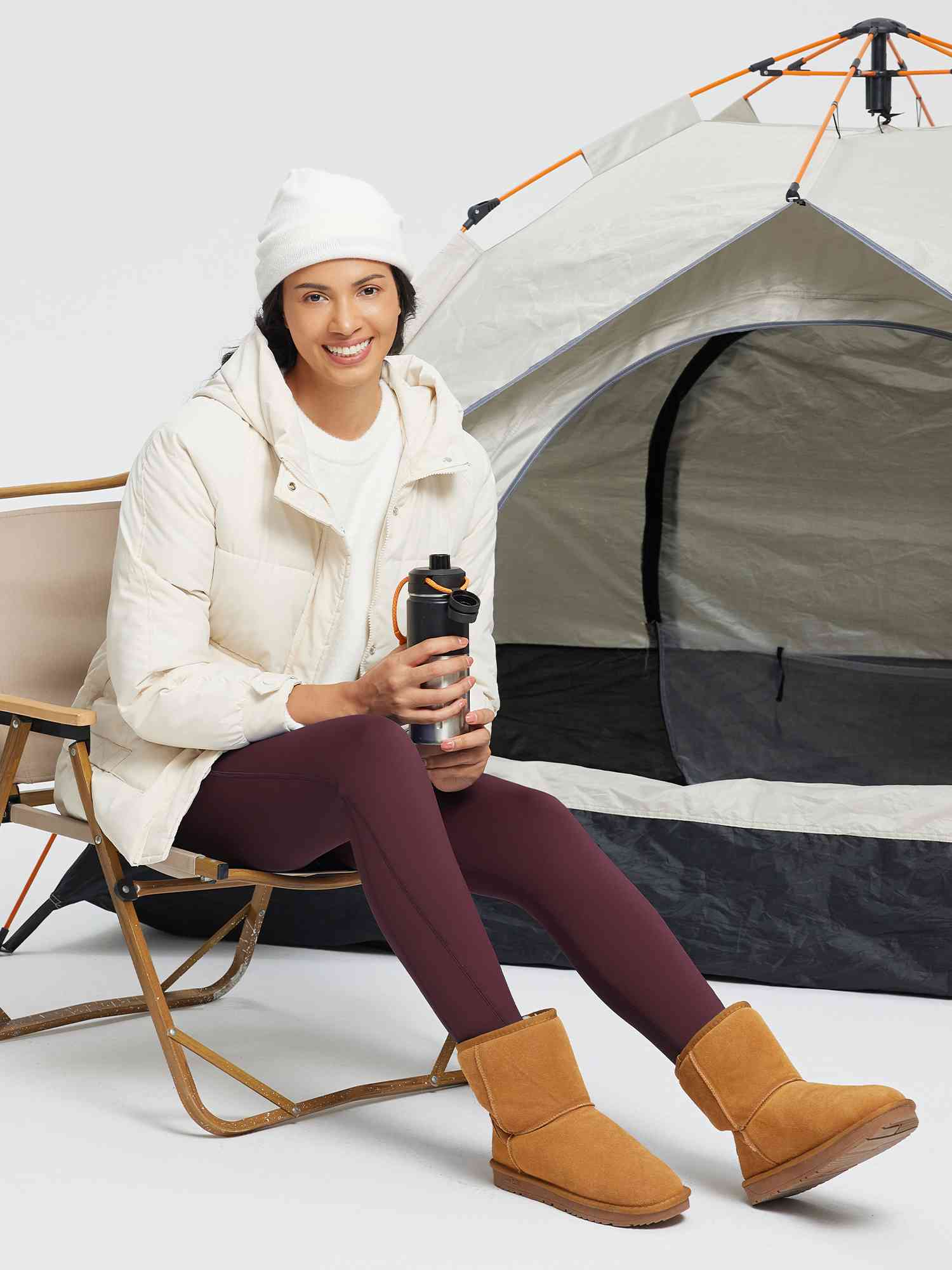 Outdoor Thickened Thermal Knit Leggings