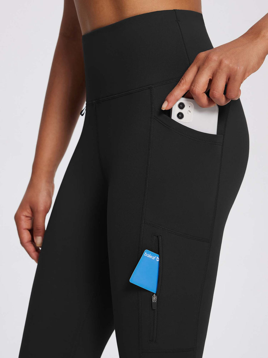 25" Knit Fleece Pocket Leggings