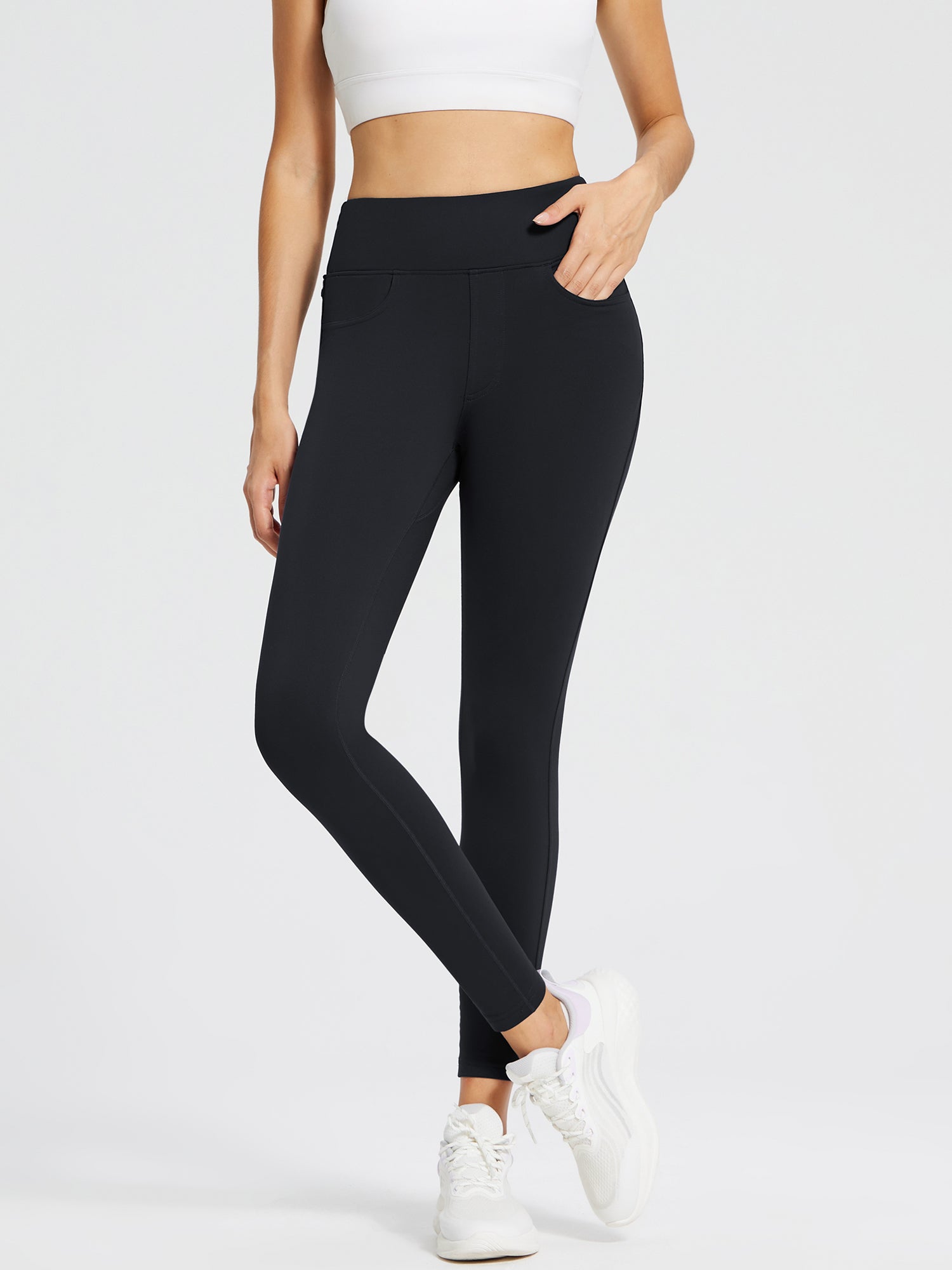 Laureate Fleece-Lined Denim Leggings