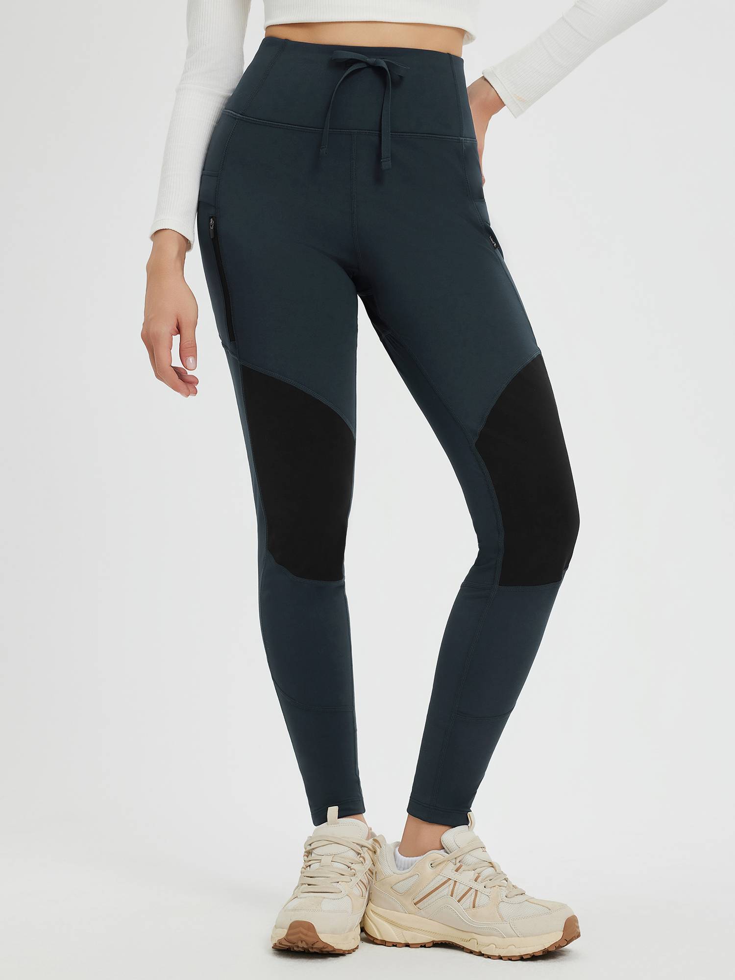 Outdoor Multi-Pocket Slim-Fit Knit Fleece Pants