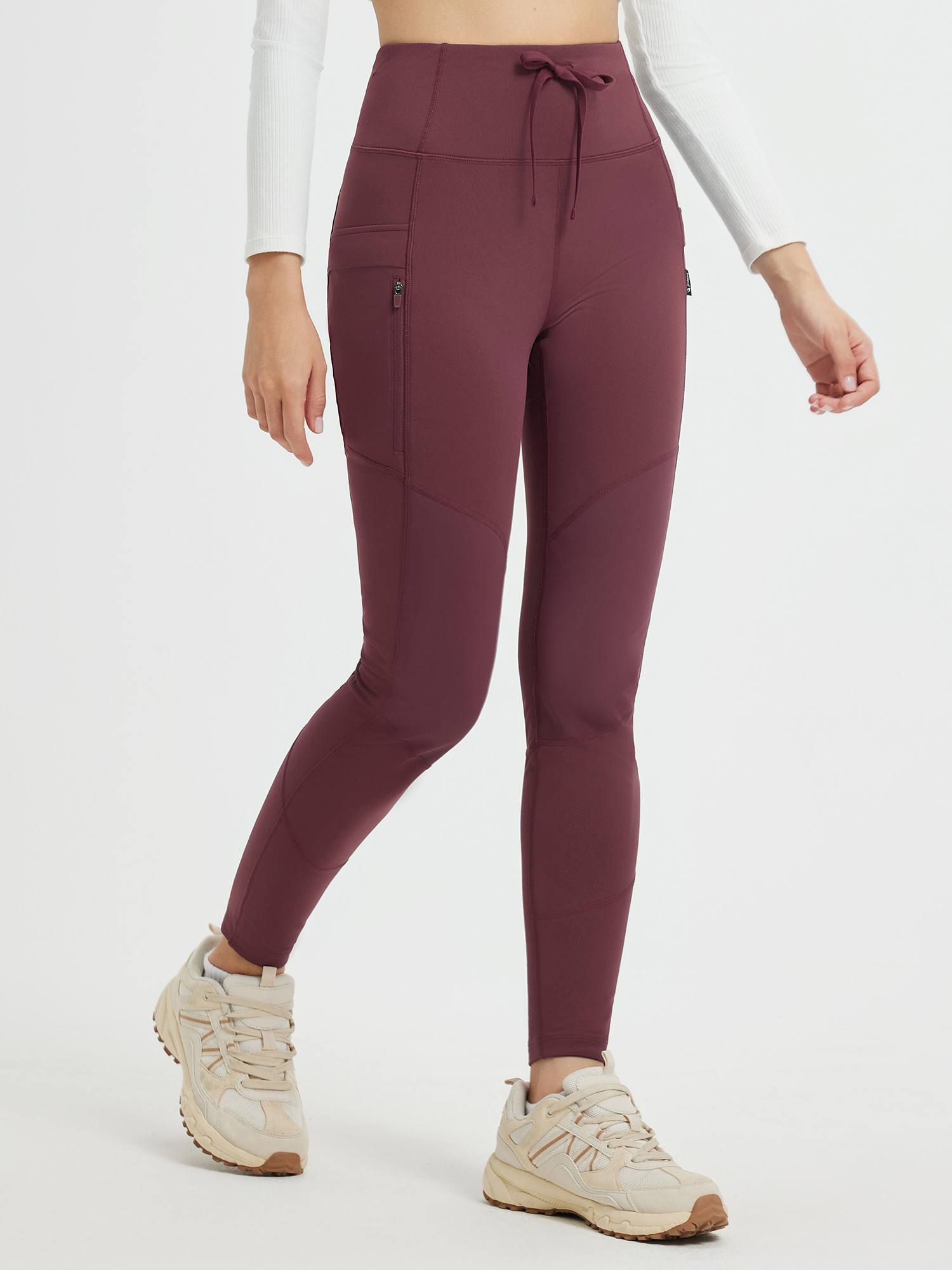 Outdoor Multi-Pocket Slim-Fit Knit Fleece Pants