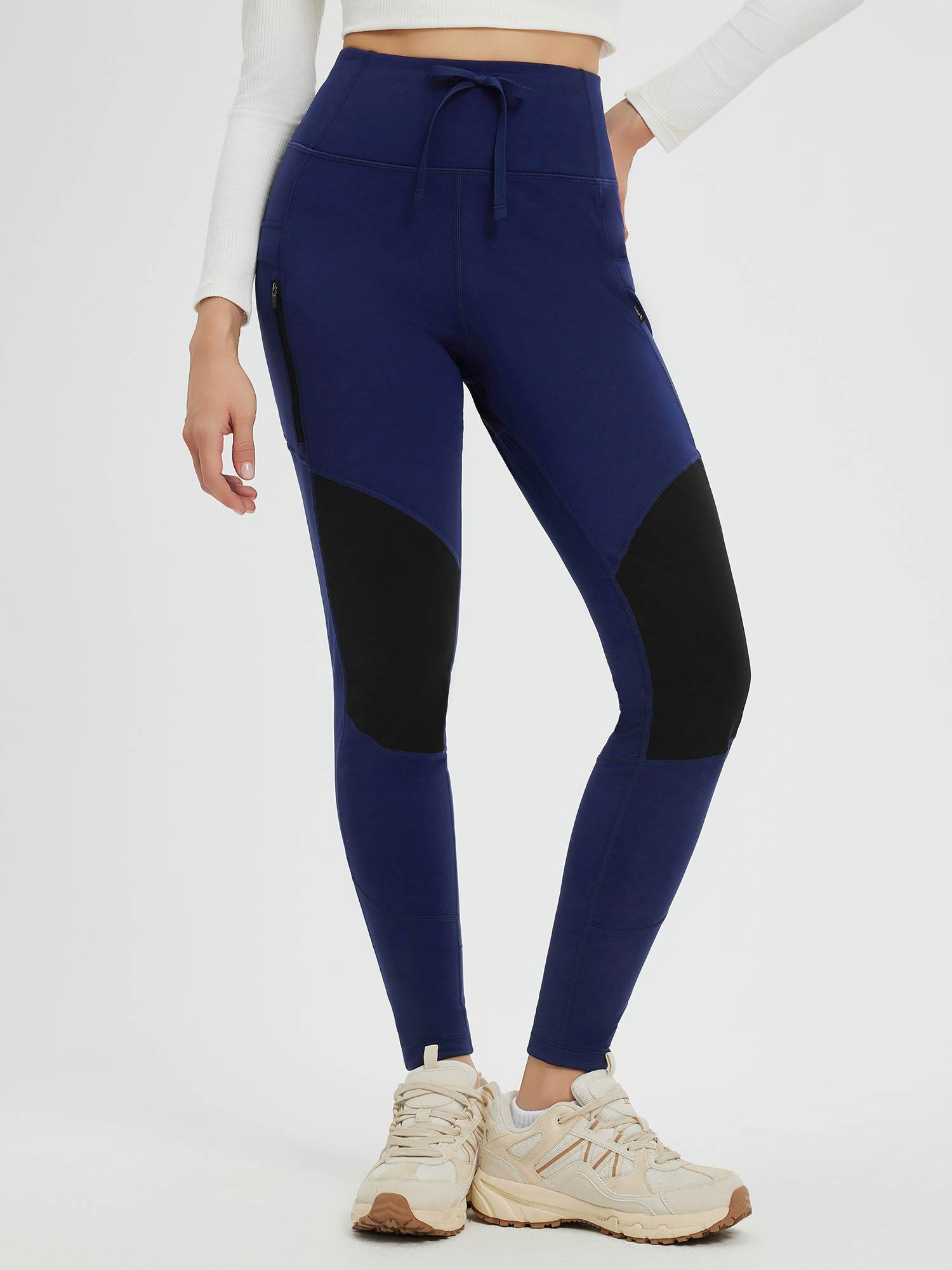 Outdoor Multi-Pocket Slim-Fit Knit Fleece Pants