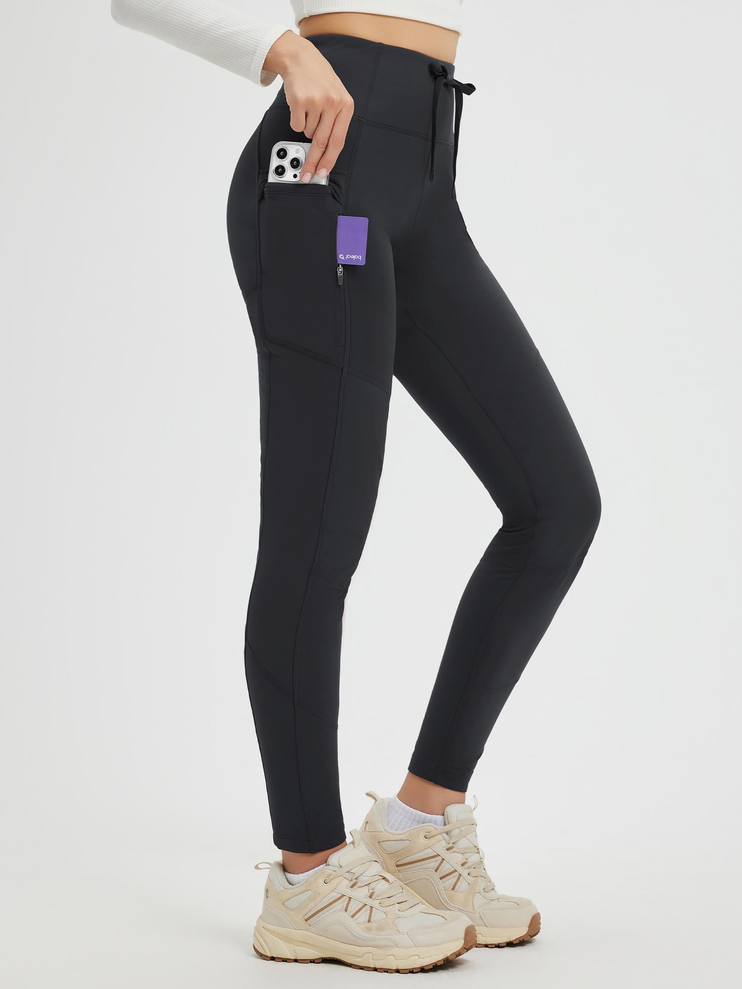 Outdoor Multi-Pocket Slim-Fit Knit Fleece Pants