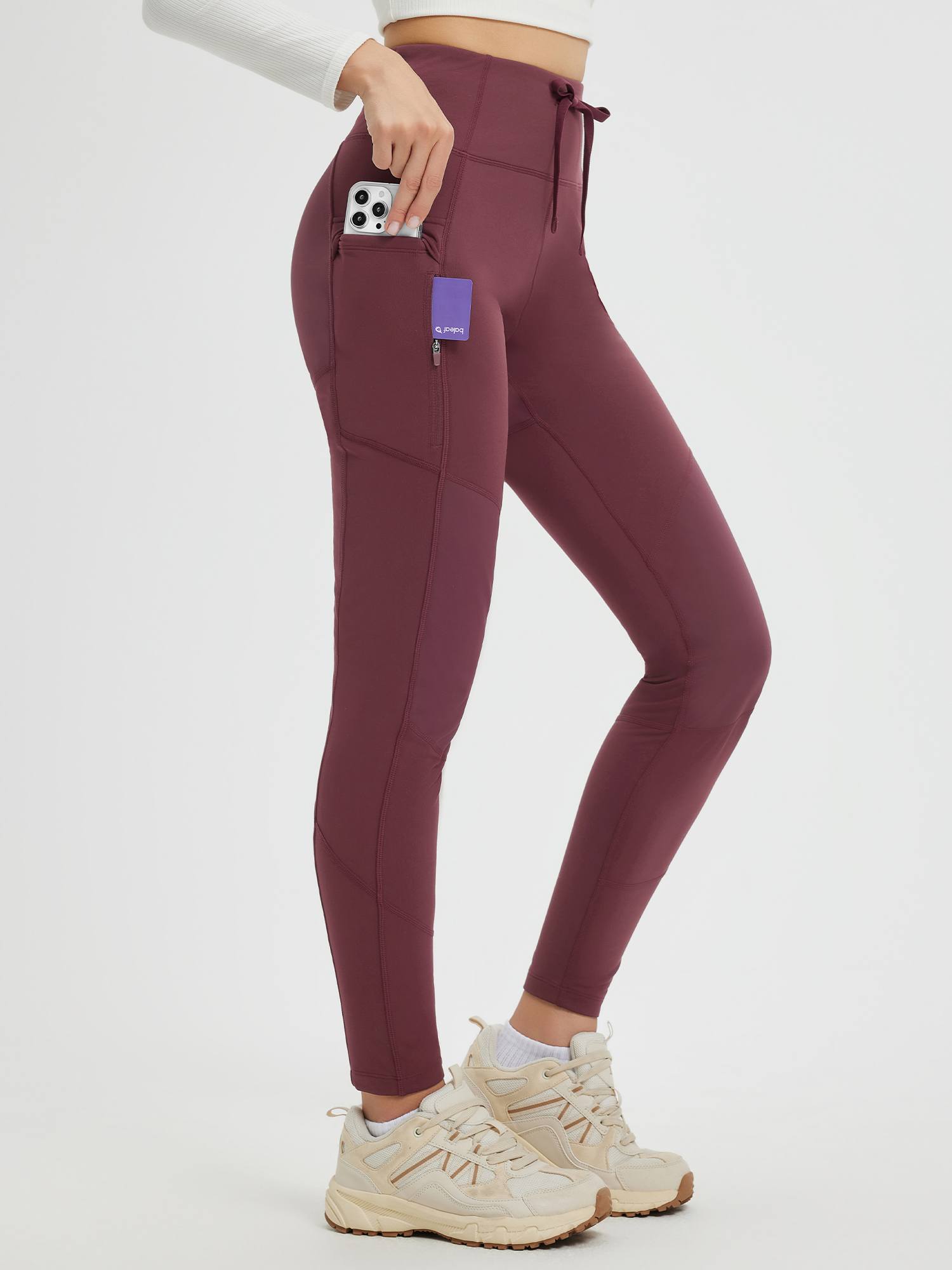 Outdoor Multi-Pocket Slim-Fit Knit Fleece Pants