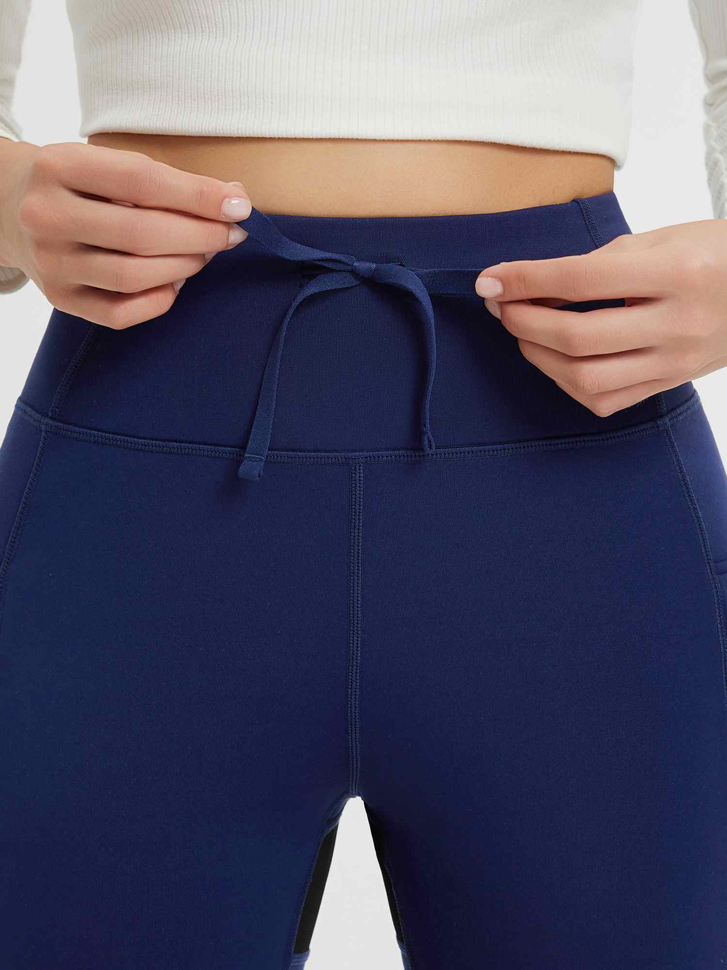 Outdoor Multi-Pocket Slim-Fit Knit Fleece Pants