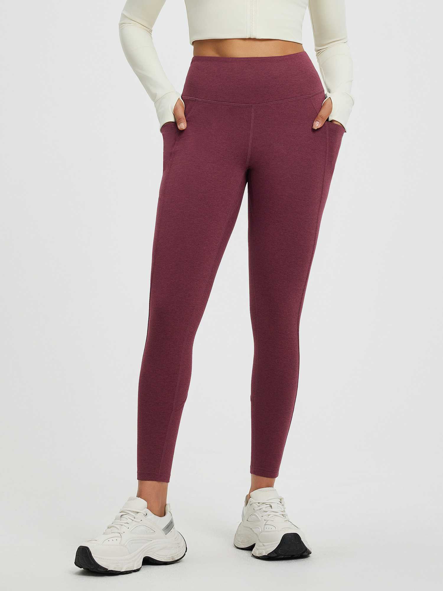 Women’s Yoga Floral Fleece High-Waisted Leggings