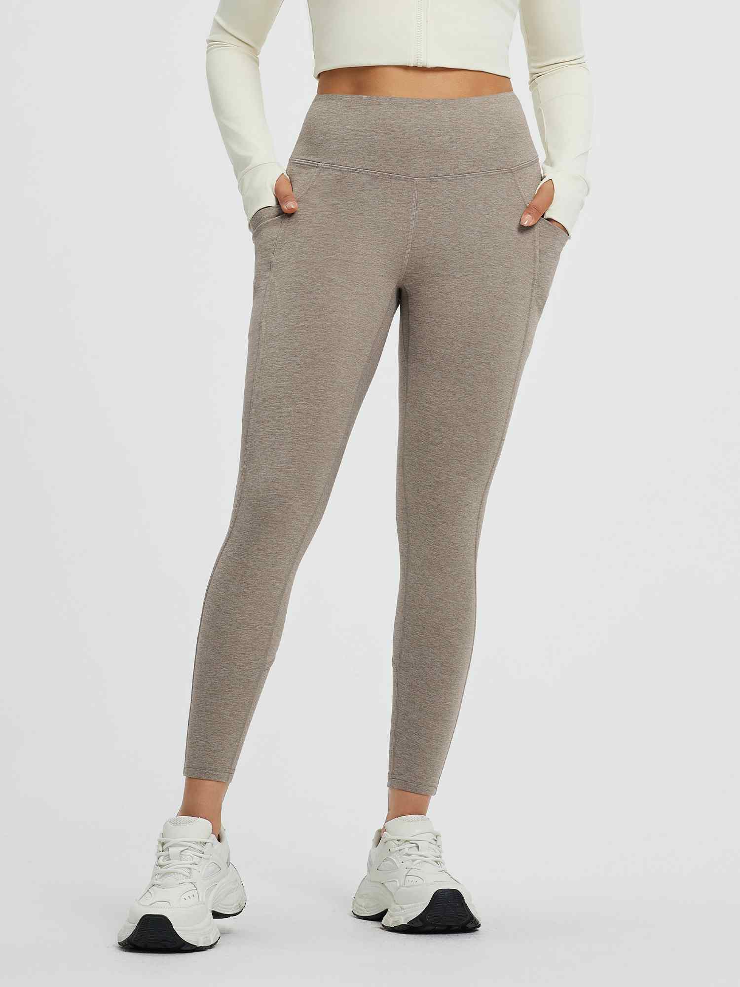 Women’s Yoga Floral Fleece High-Waisted Leggings