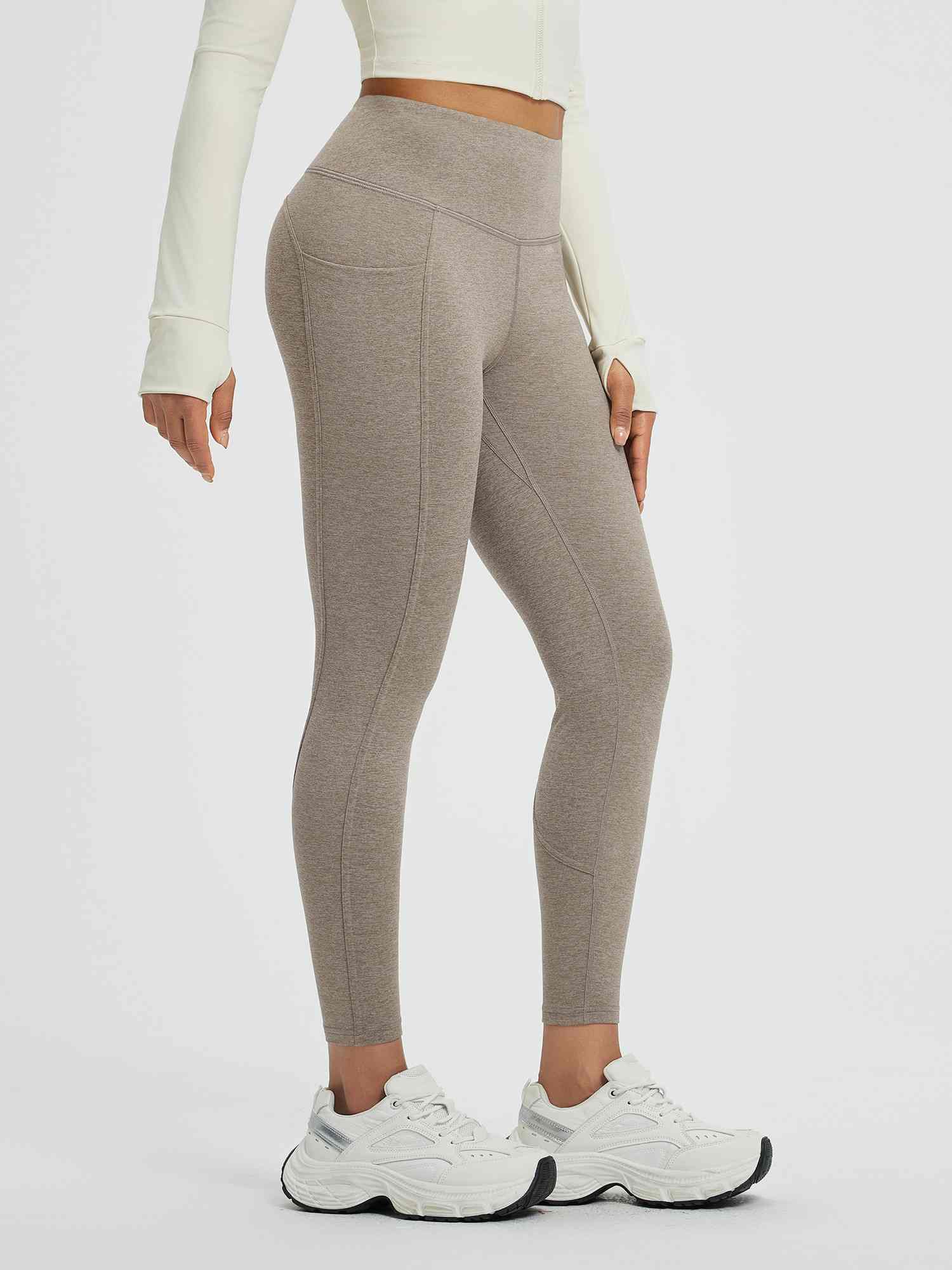 Women’s Yoga Floral Fleece High-Waisted Leggings