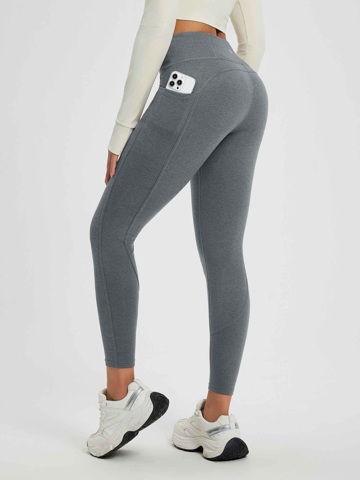 Women’s Yoga Floral Fleece High-Waisted Leggings