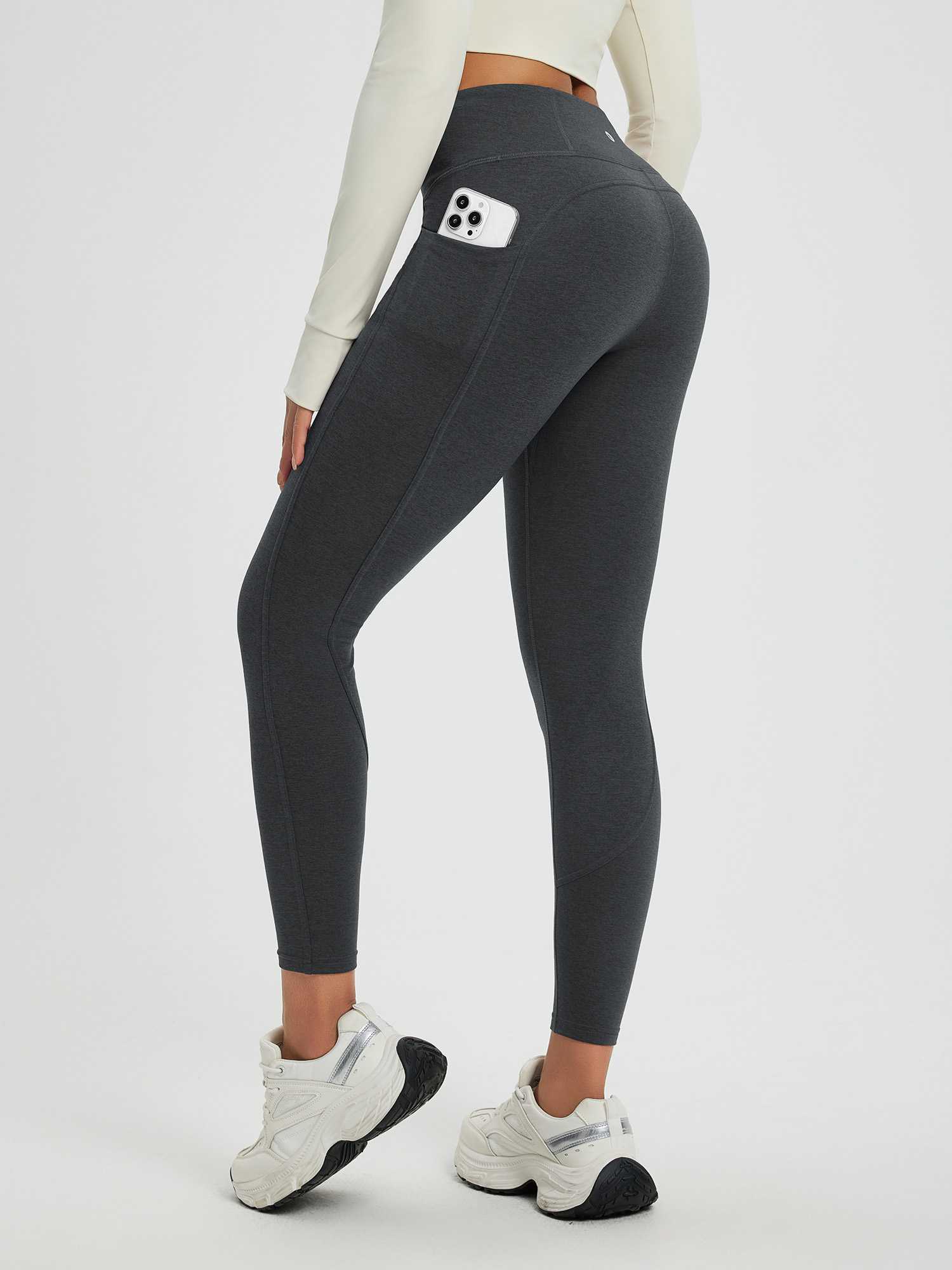 Women’s Yoga Floral Fleece High-Waisted Leggings