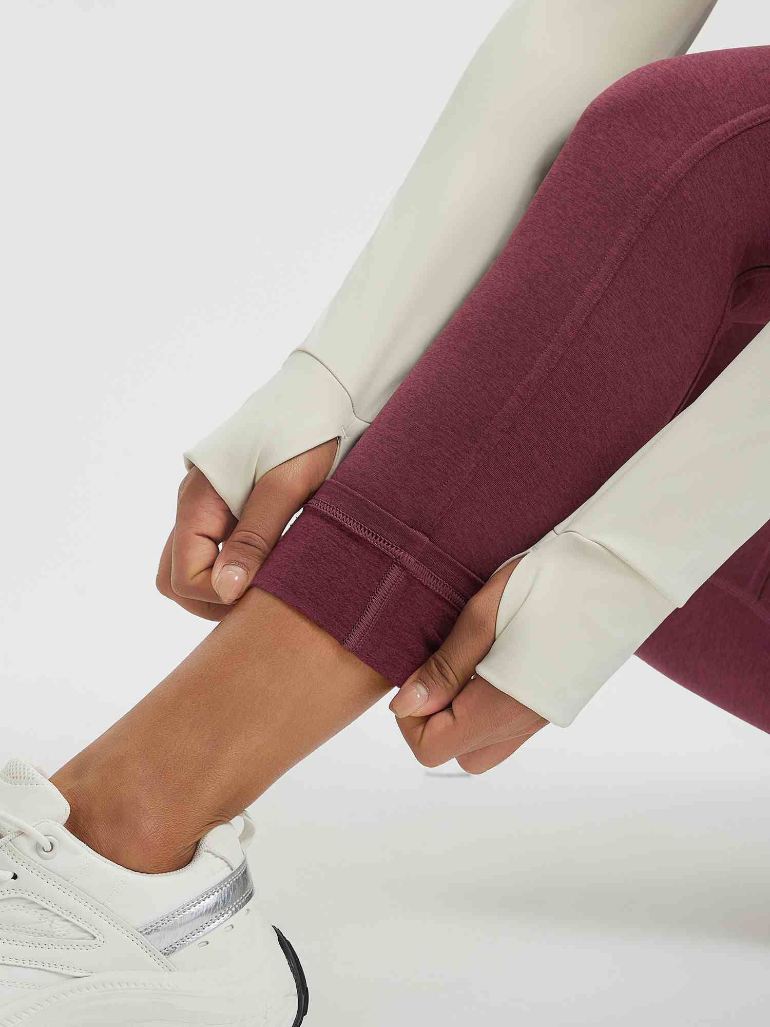 Women’s Yoga Floral Fleece High-Waisted Leggings