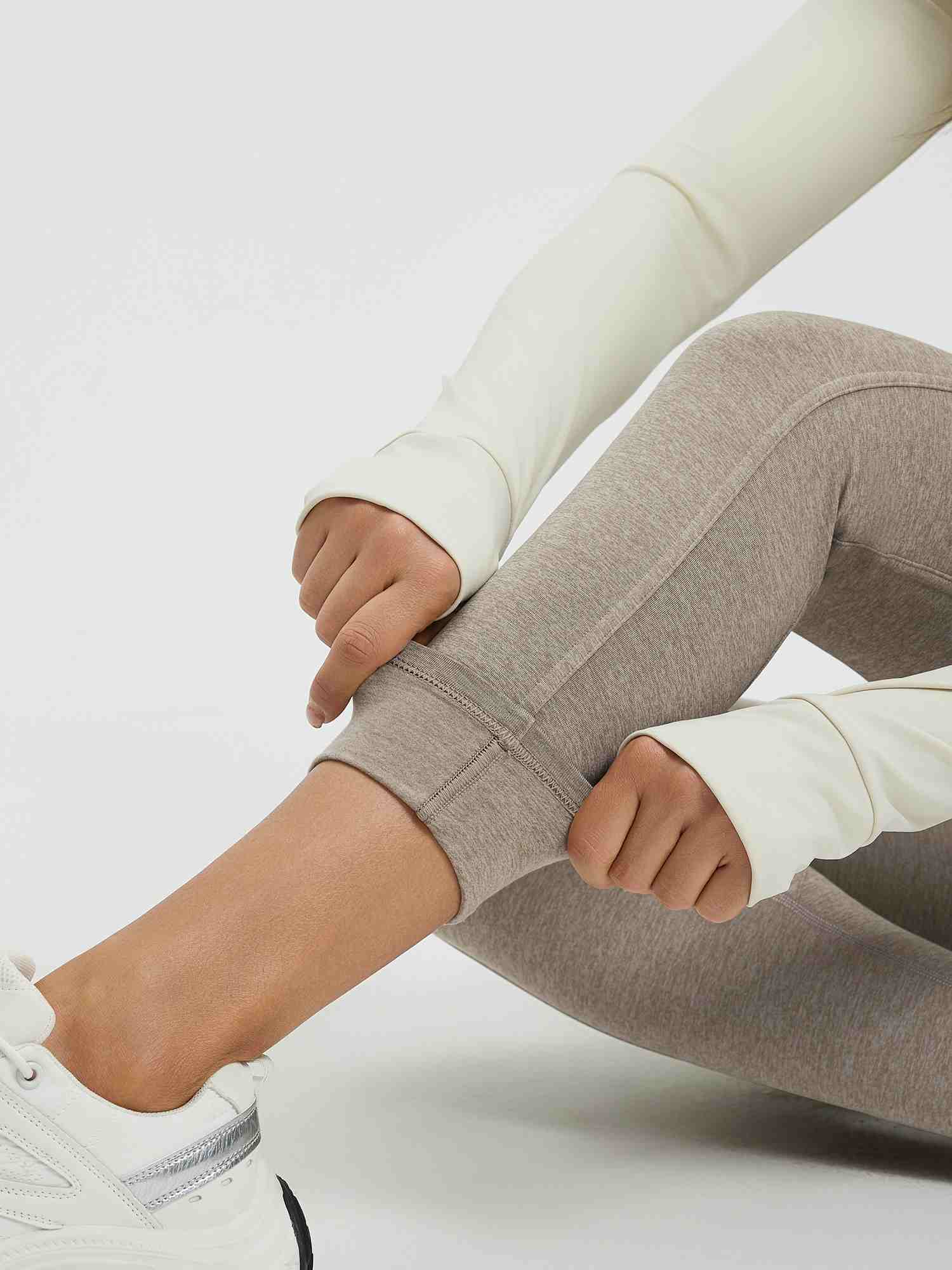 Women’s Yoga Floral Fleece High-Waisted Leggings