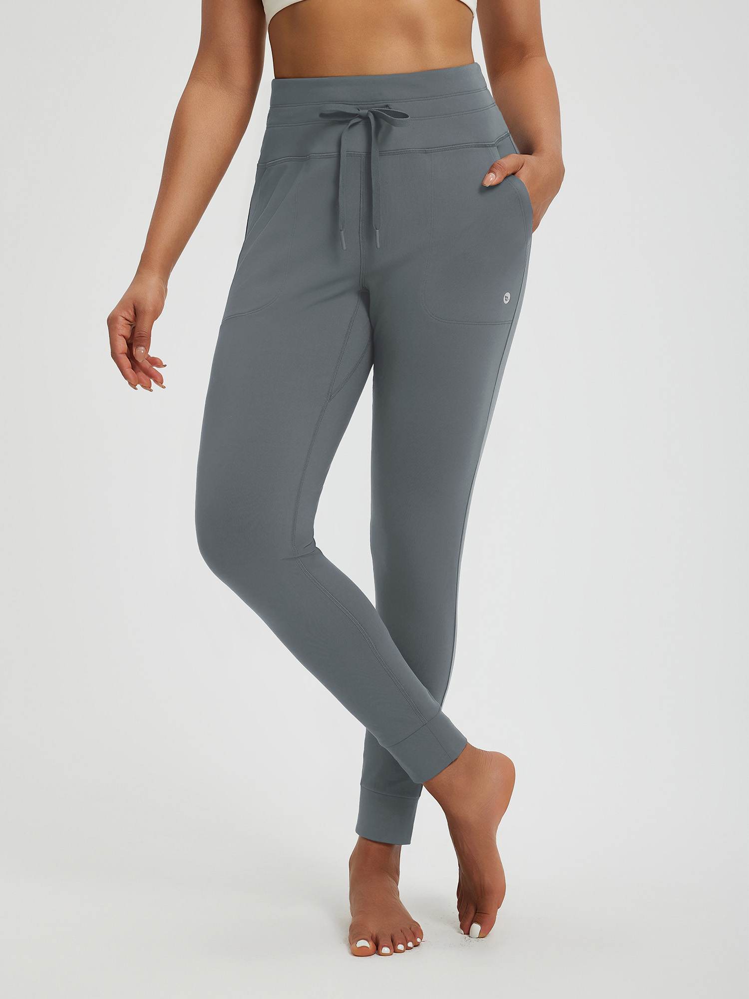 Women’s Yoga Cuffed Fleece High-Waisted Leggings