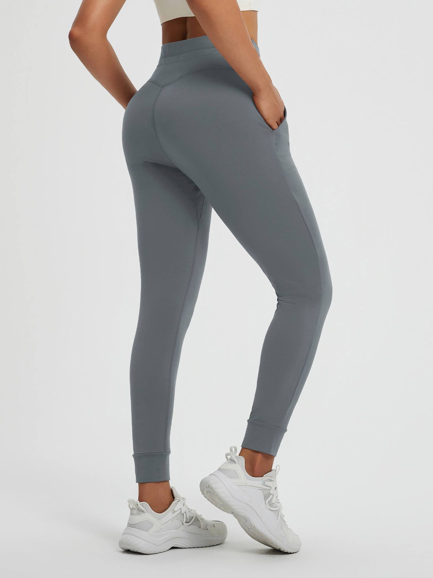 Women’s Yoga Cuffed Fleece High-Waisted Leggings