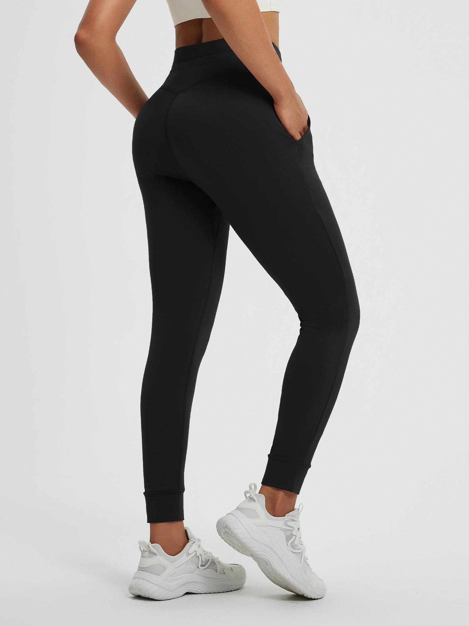 Women’s Yoga Cuffed Fleece High-Waisted Leggings