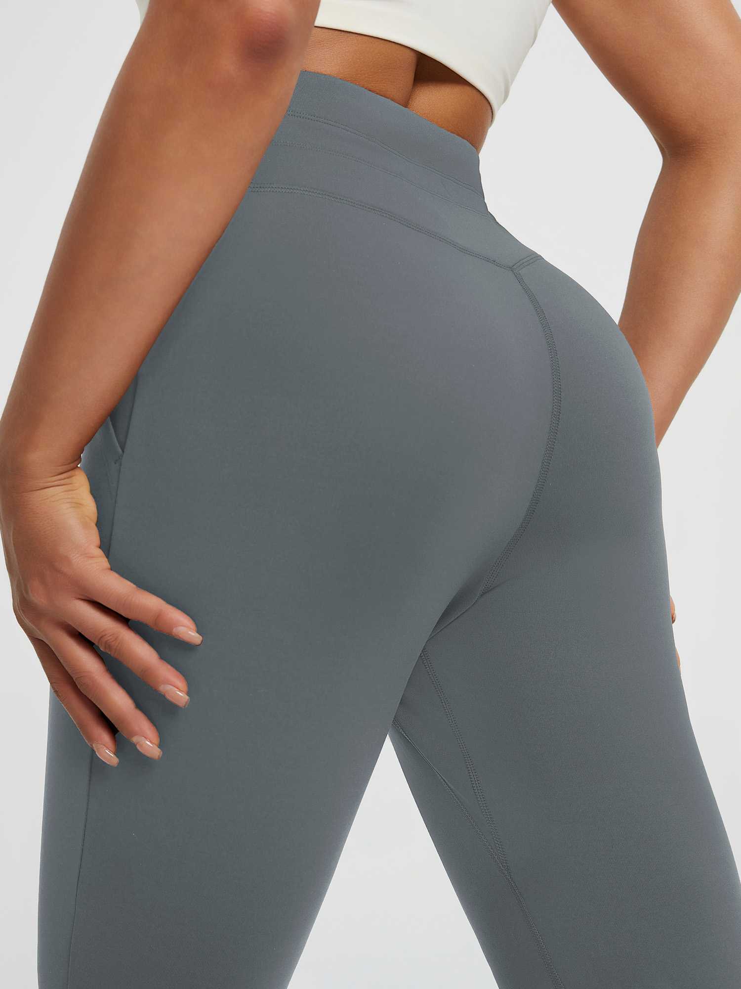 Women’s Yoga Cuffed Fleece High-Waisted Leggings
