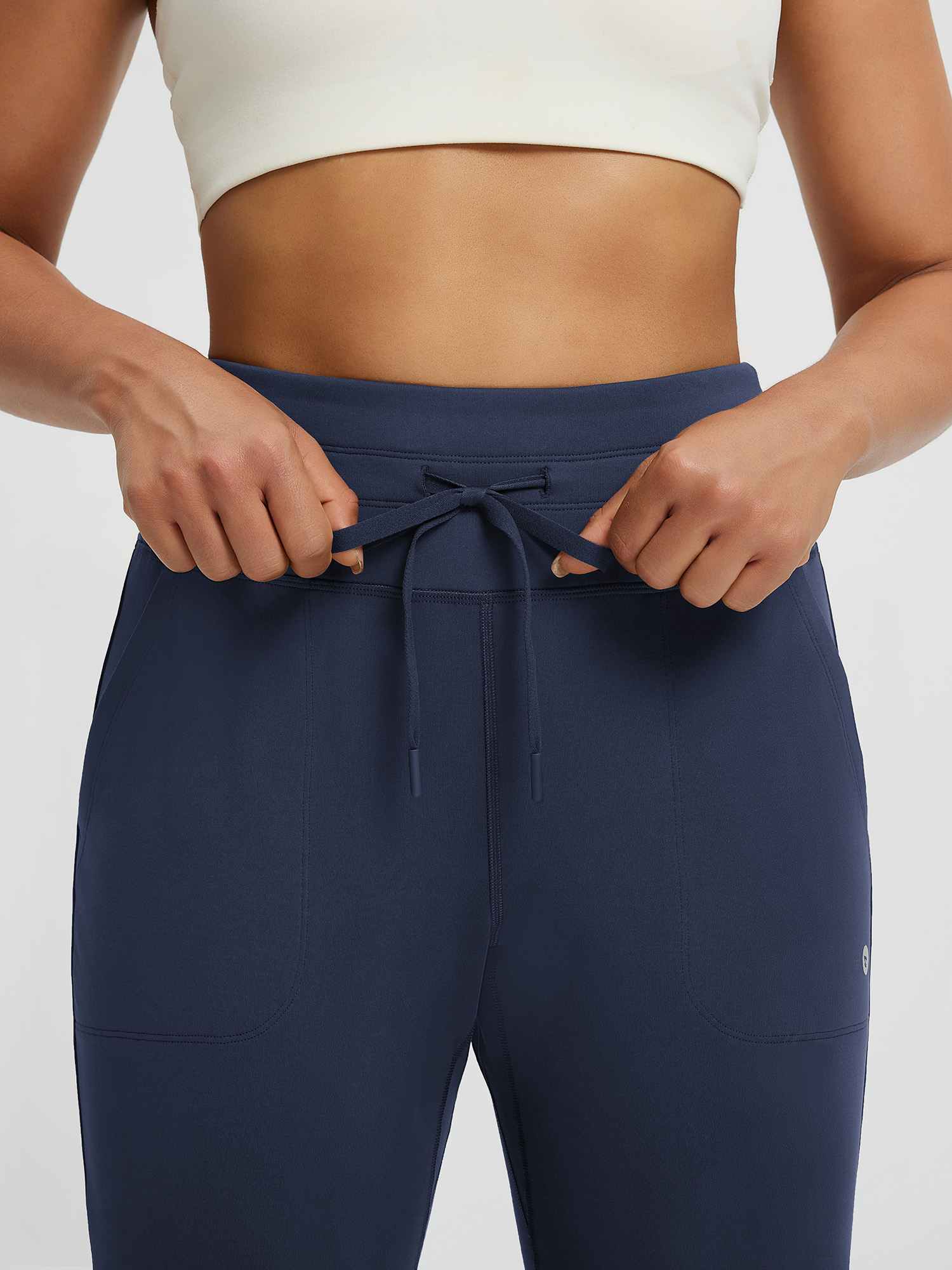 Women’s Yoga Cuffed Fleece High-Waisted Leggings