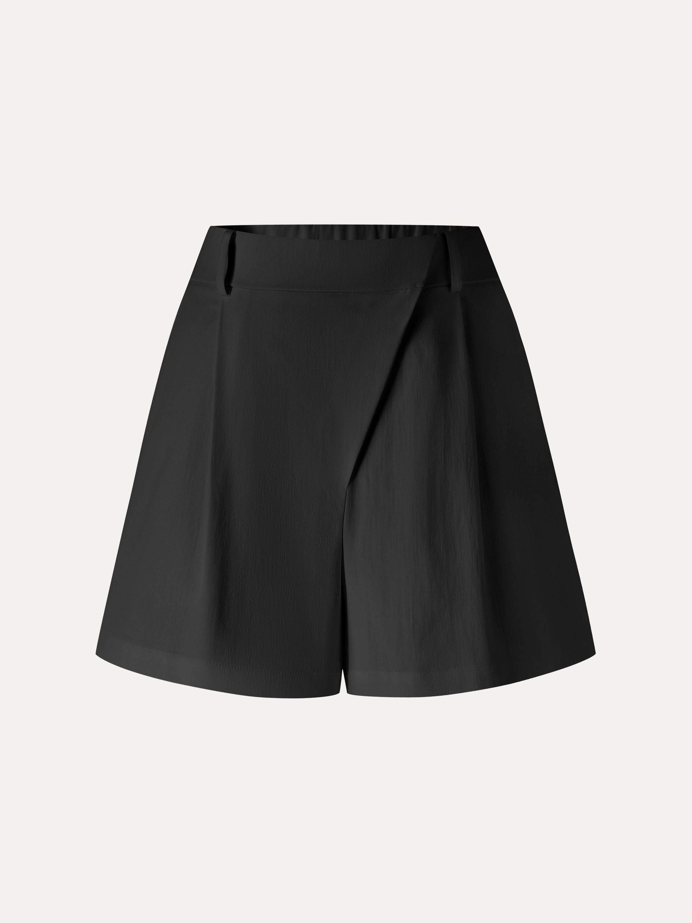 Not-See-Thru Linen-Like A-Line Shorts