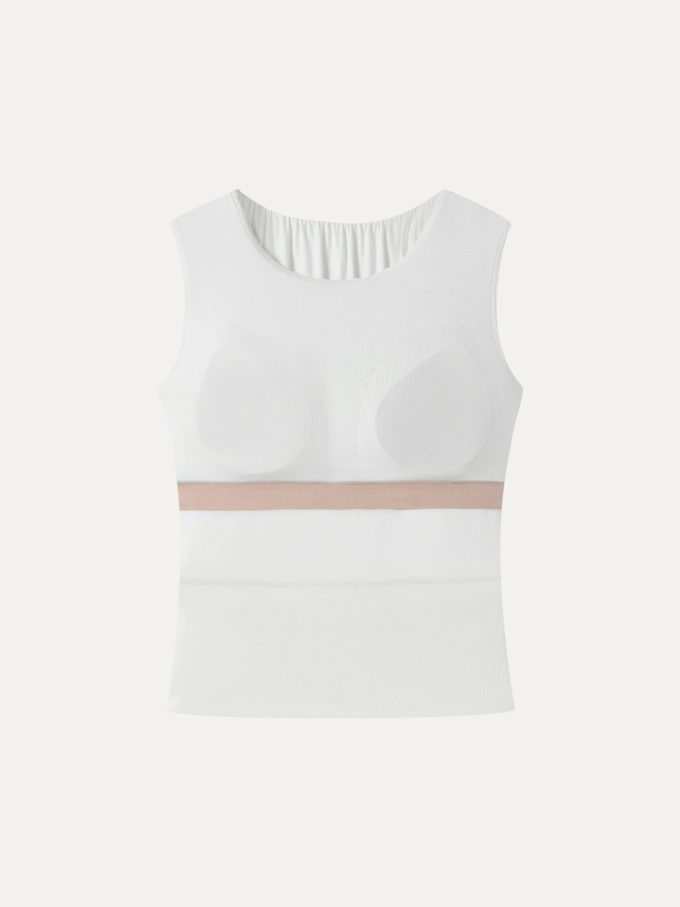 Round Neck Gathered Sleeveless Bra Top