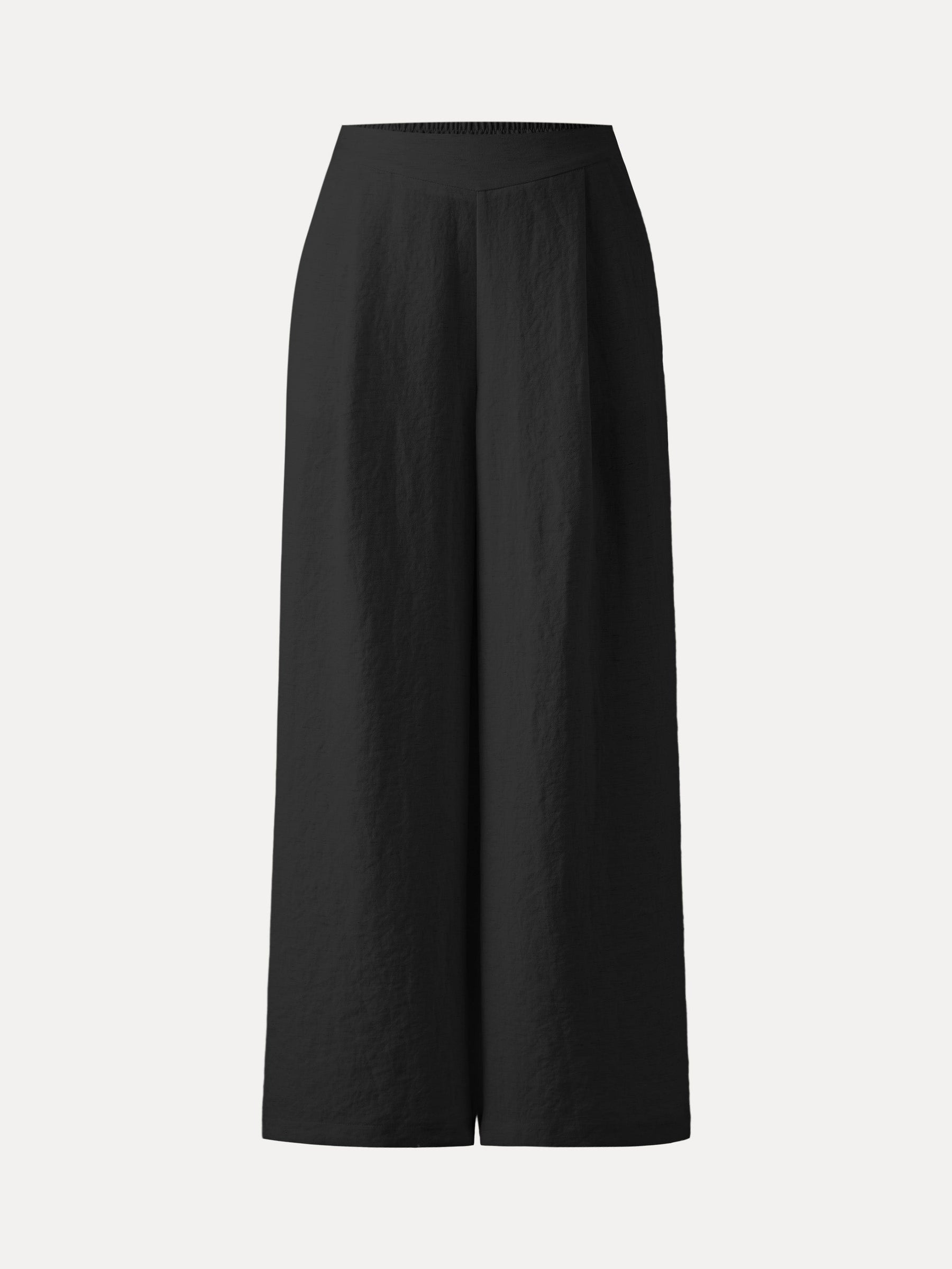 Breezy Linen-Like Mid Rise Wide Leg Pant with Pockets