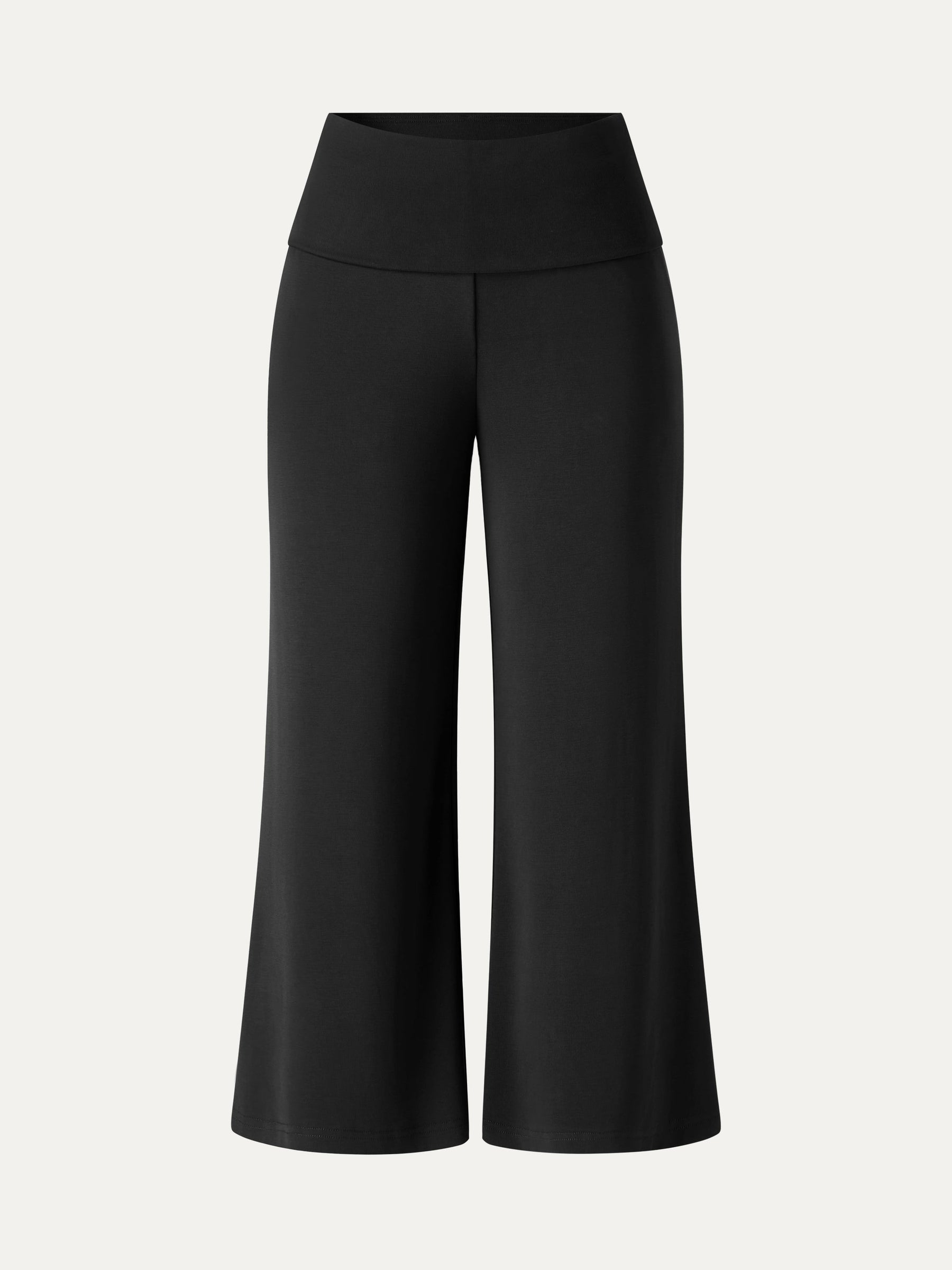 Sandwashed Modal Fold-Down Waist Flared Leg Pants