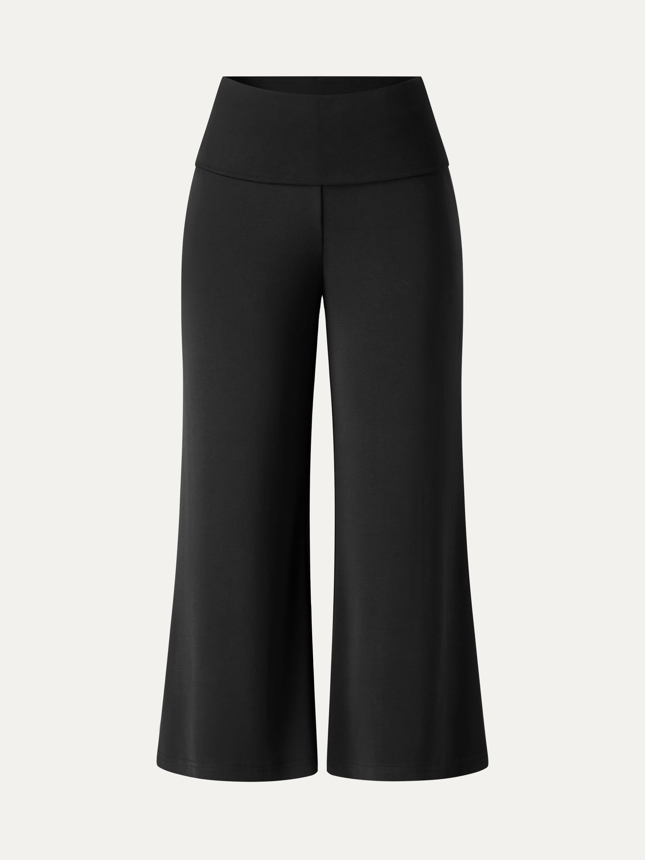 Sandwashed Modal Fold-Down Waist Flared Leg Pants