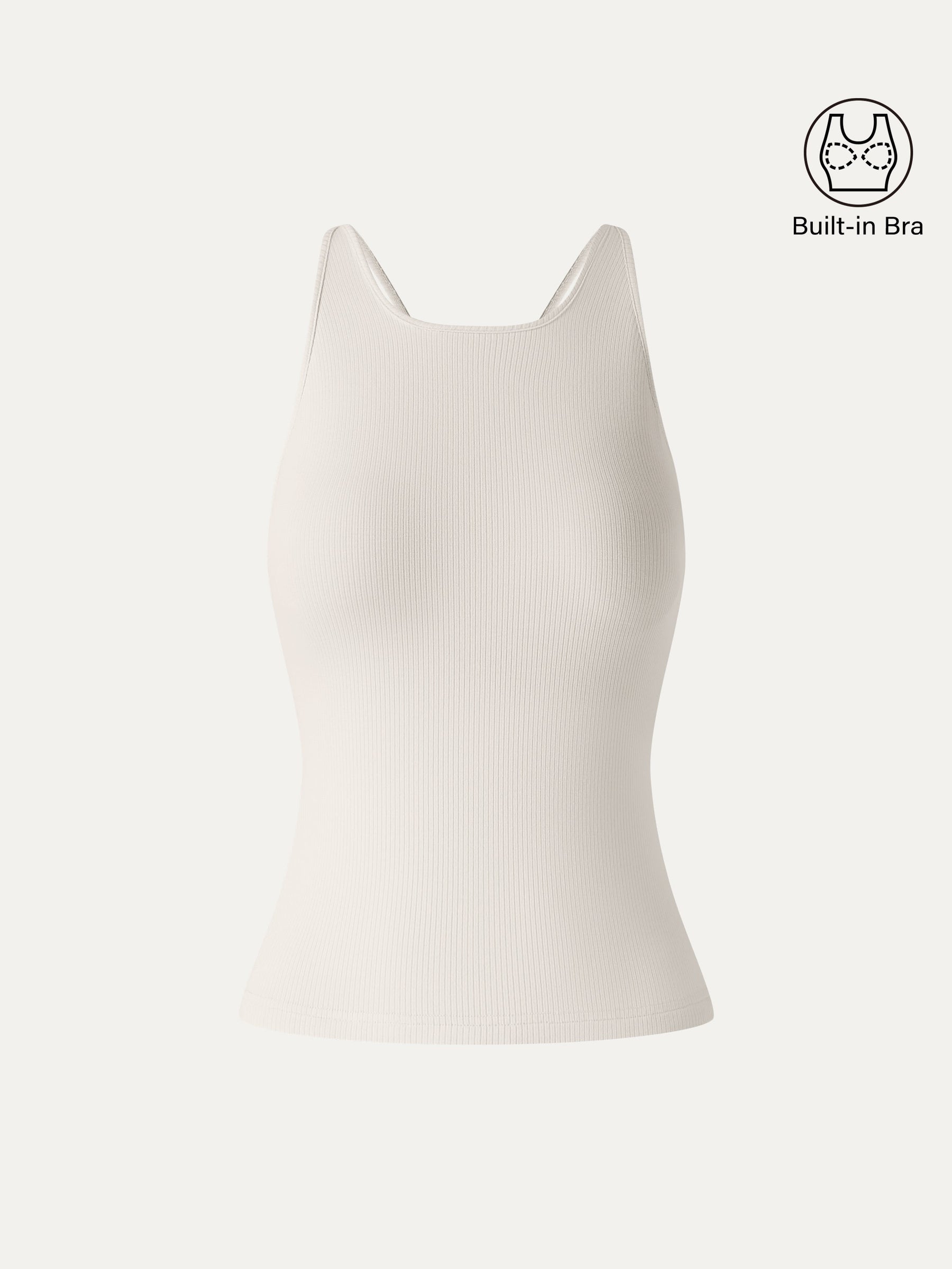 CoolTouch Ribbed Racer Back Bra Tank