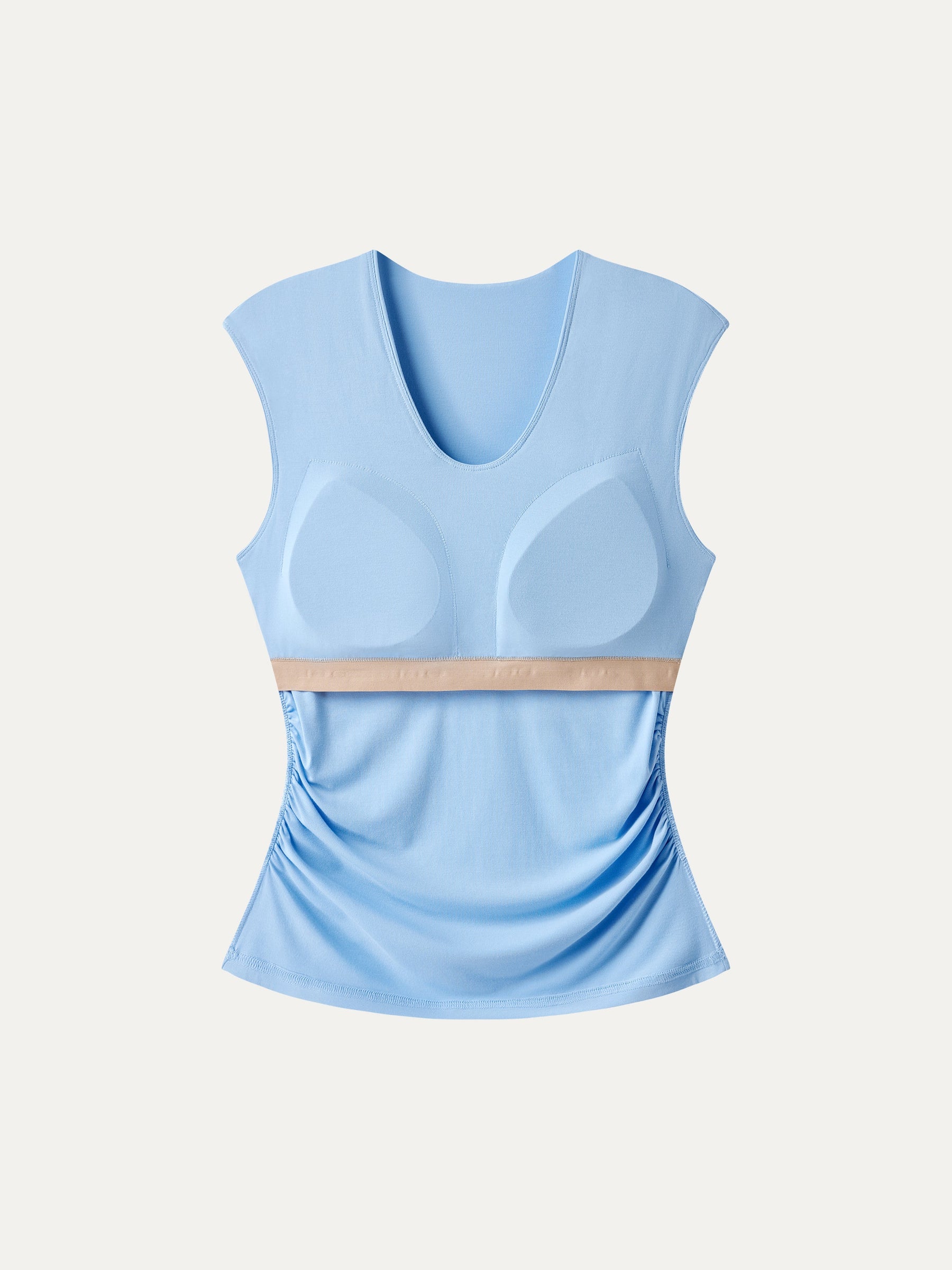 SkinKiss Scoop Neck Gathered Bra Top