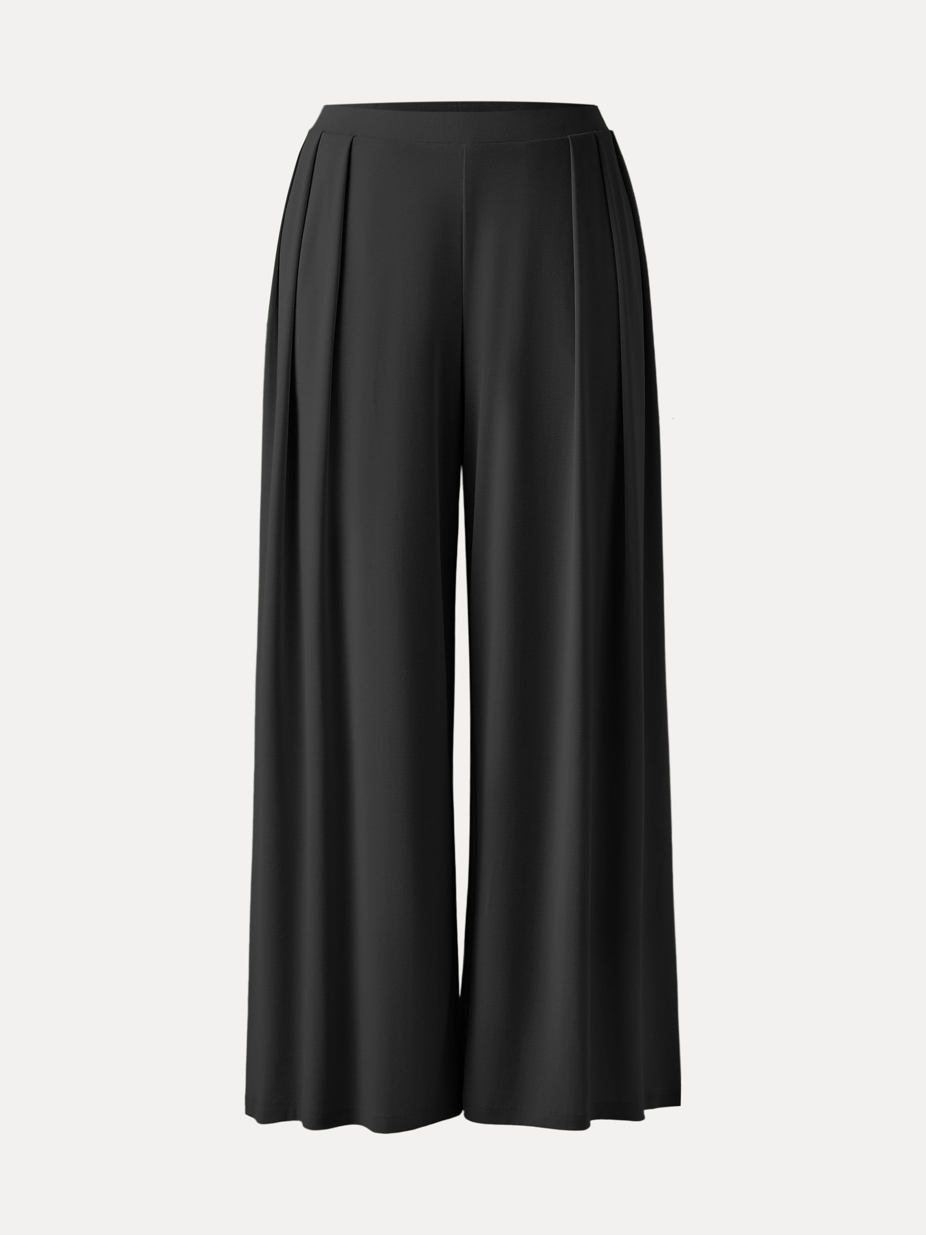 Sandwashed Mid Rise Pleated Wide Leg Palazzo Pant with Pockets