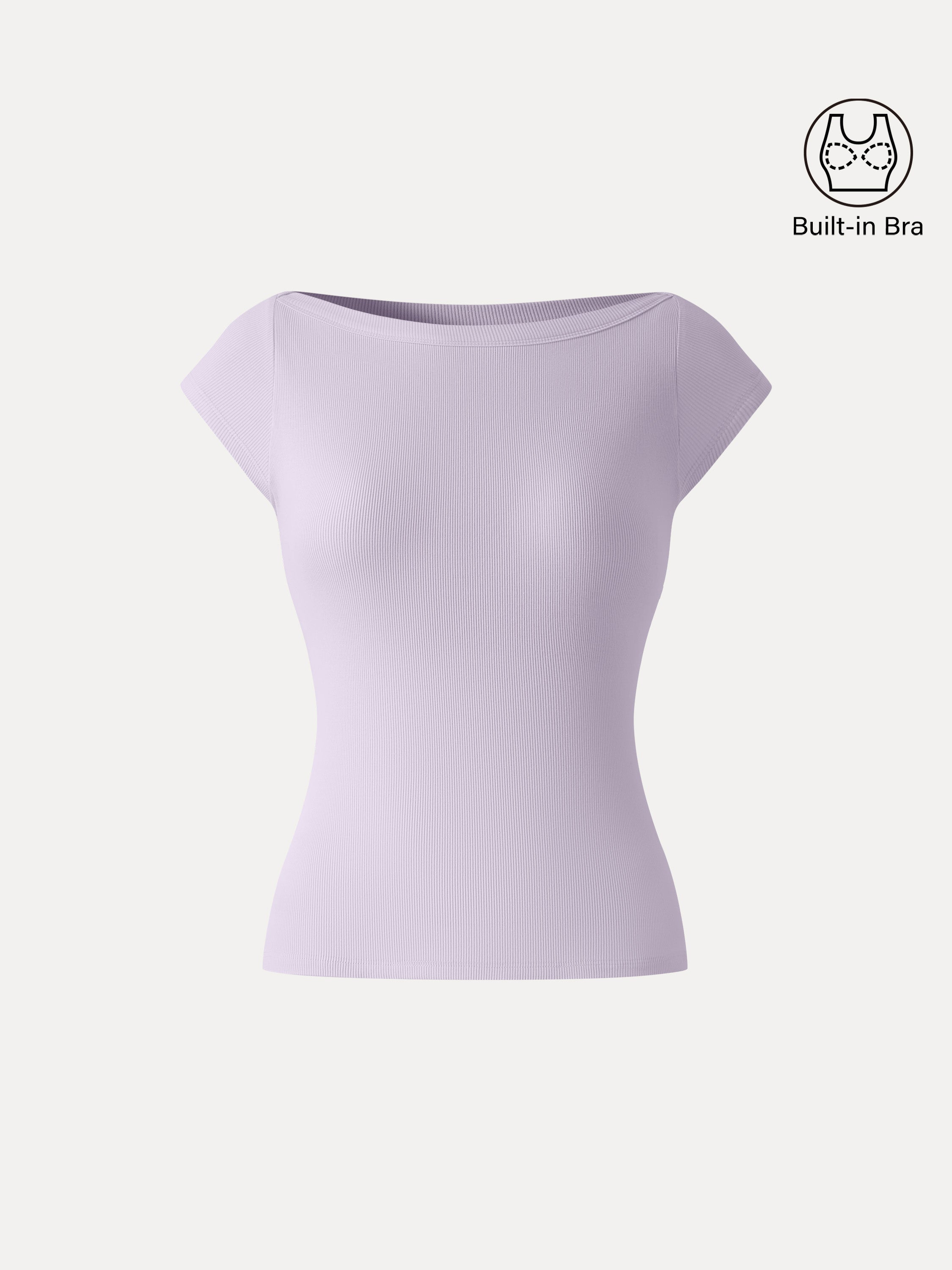 Plantive Boatneck Cap Sleeve Bra Top