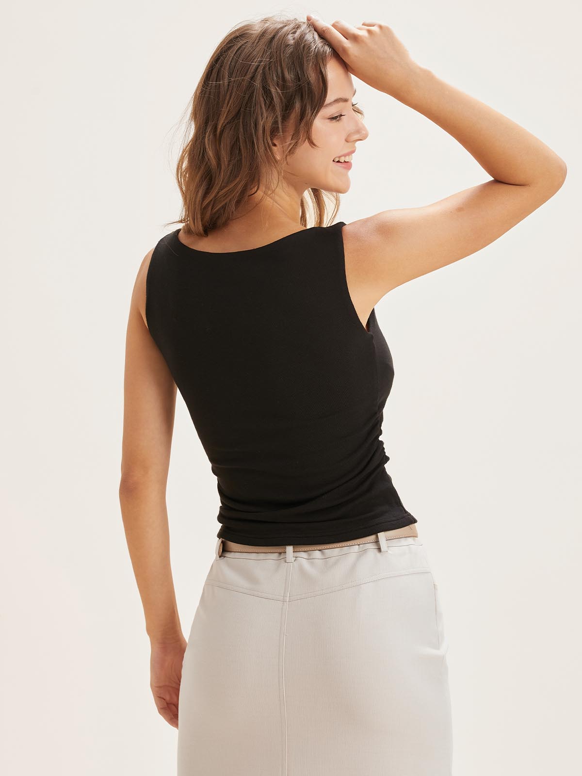 Boat Neck Bra Tank Top
