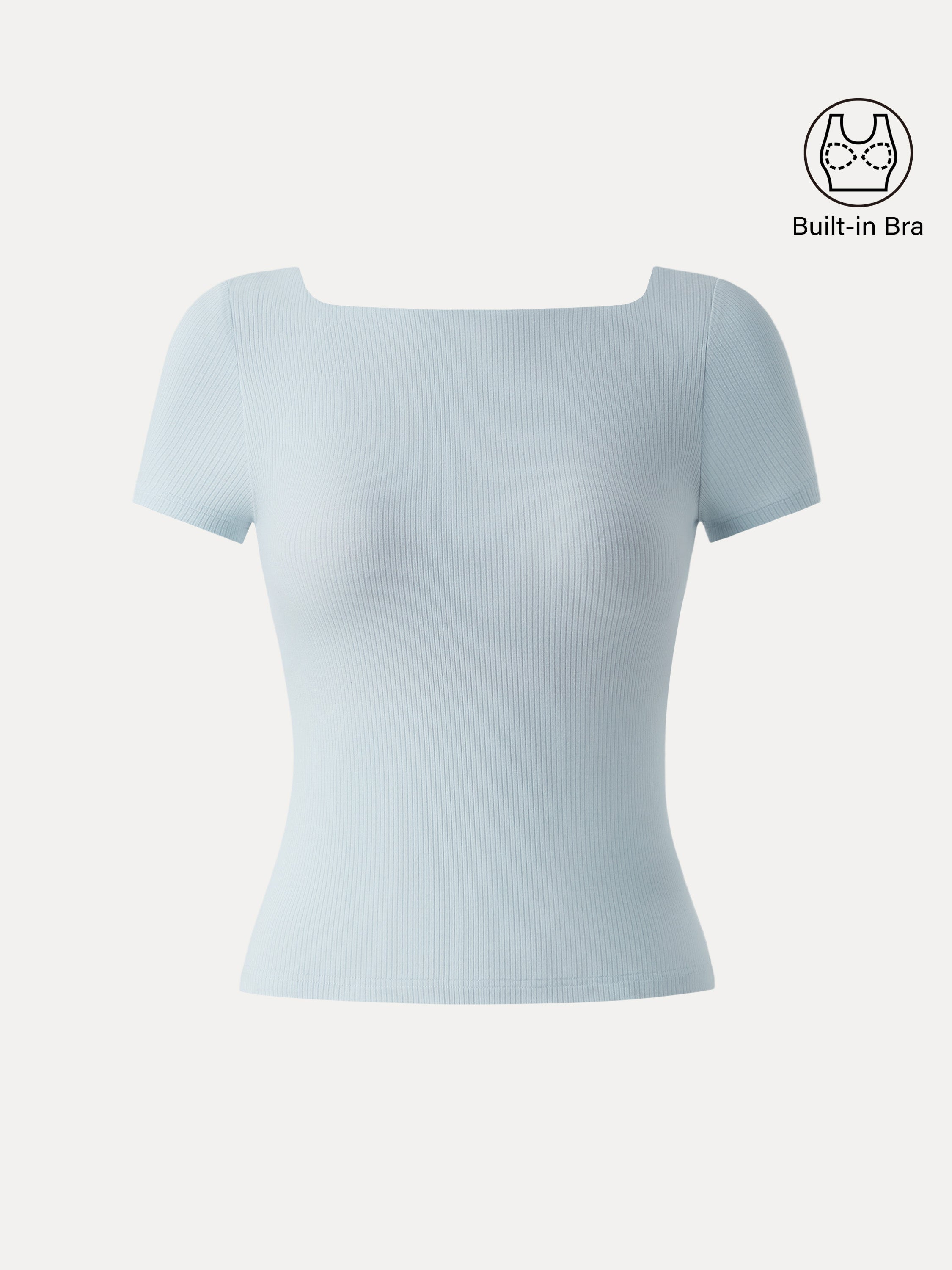Cooling Ribbed Open Back Summer Bra Top