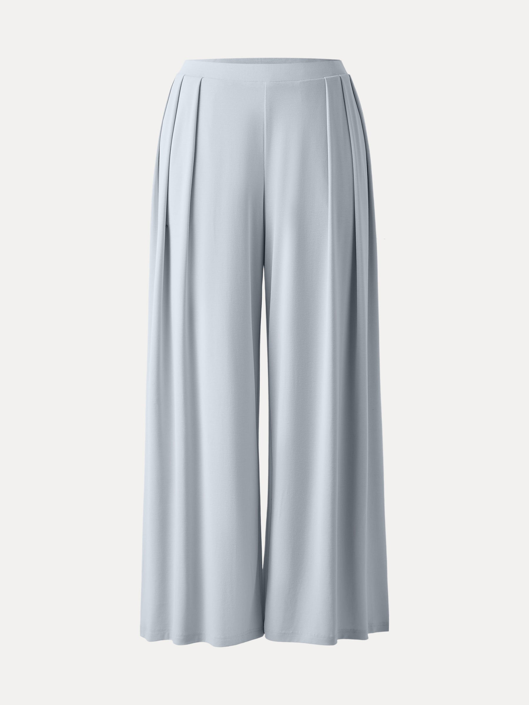 Sandwashed Mid Rise Pleated Wide Leg Palazzo Pant with Pockets