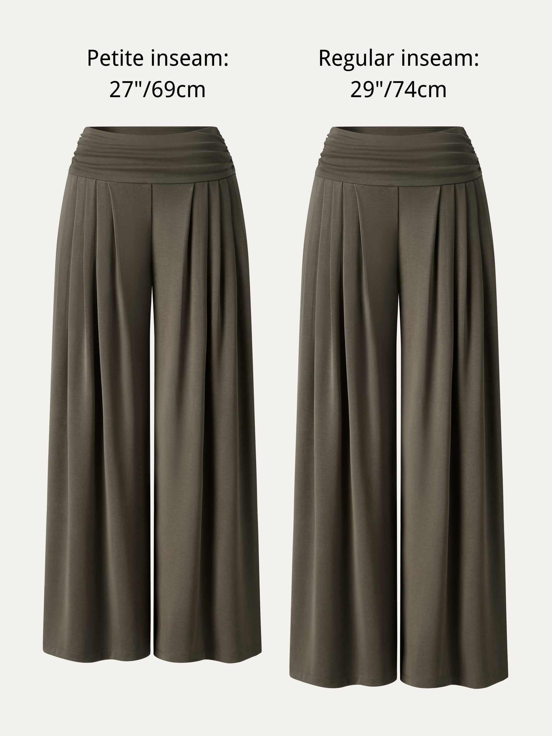 Sandwashed Super Flowy Tucked Palazzo Pant with Pockets