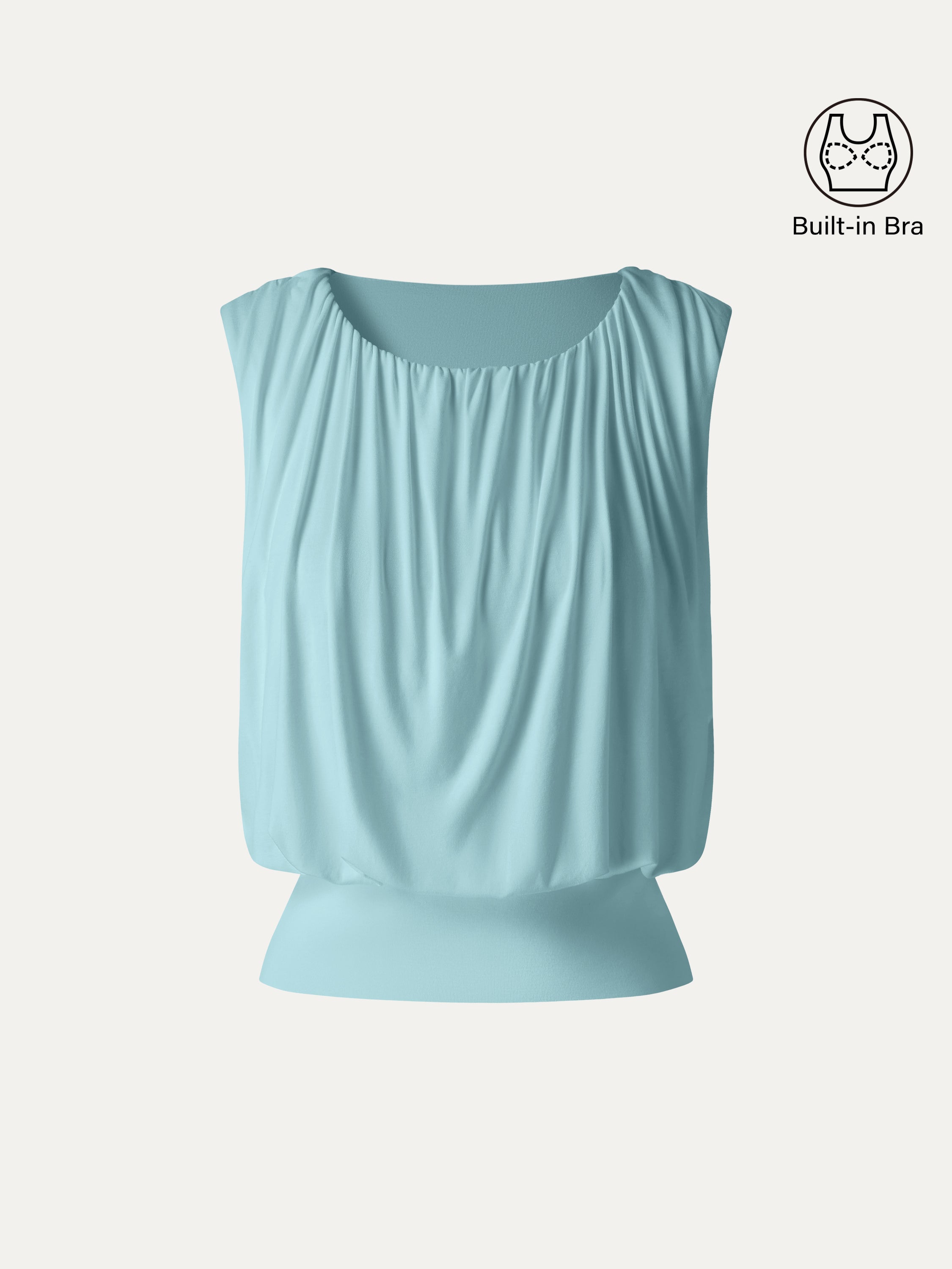 Gathered Sleeveless Bra Top