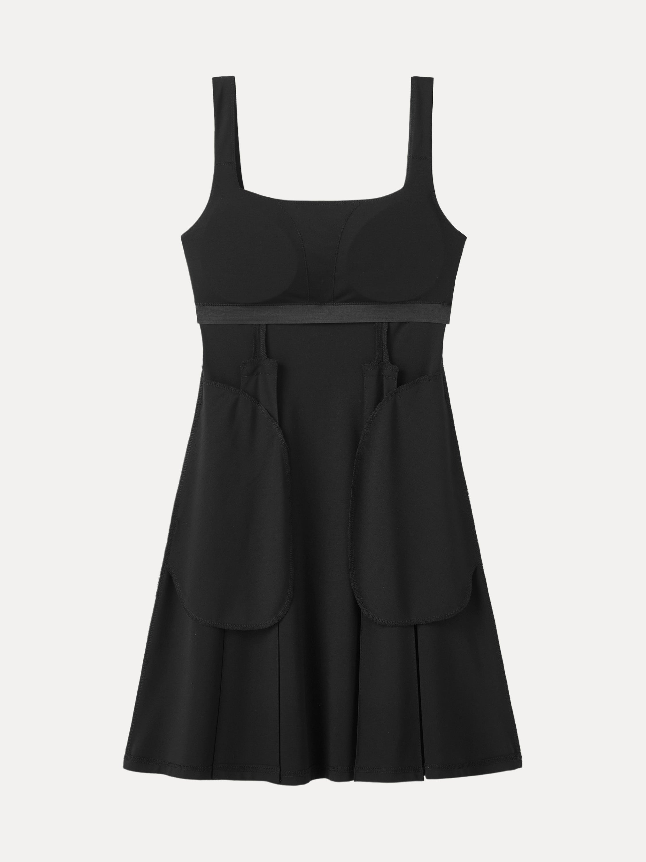 Square Neck Fit-and-flare Mini Bra Dress