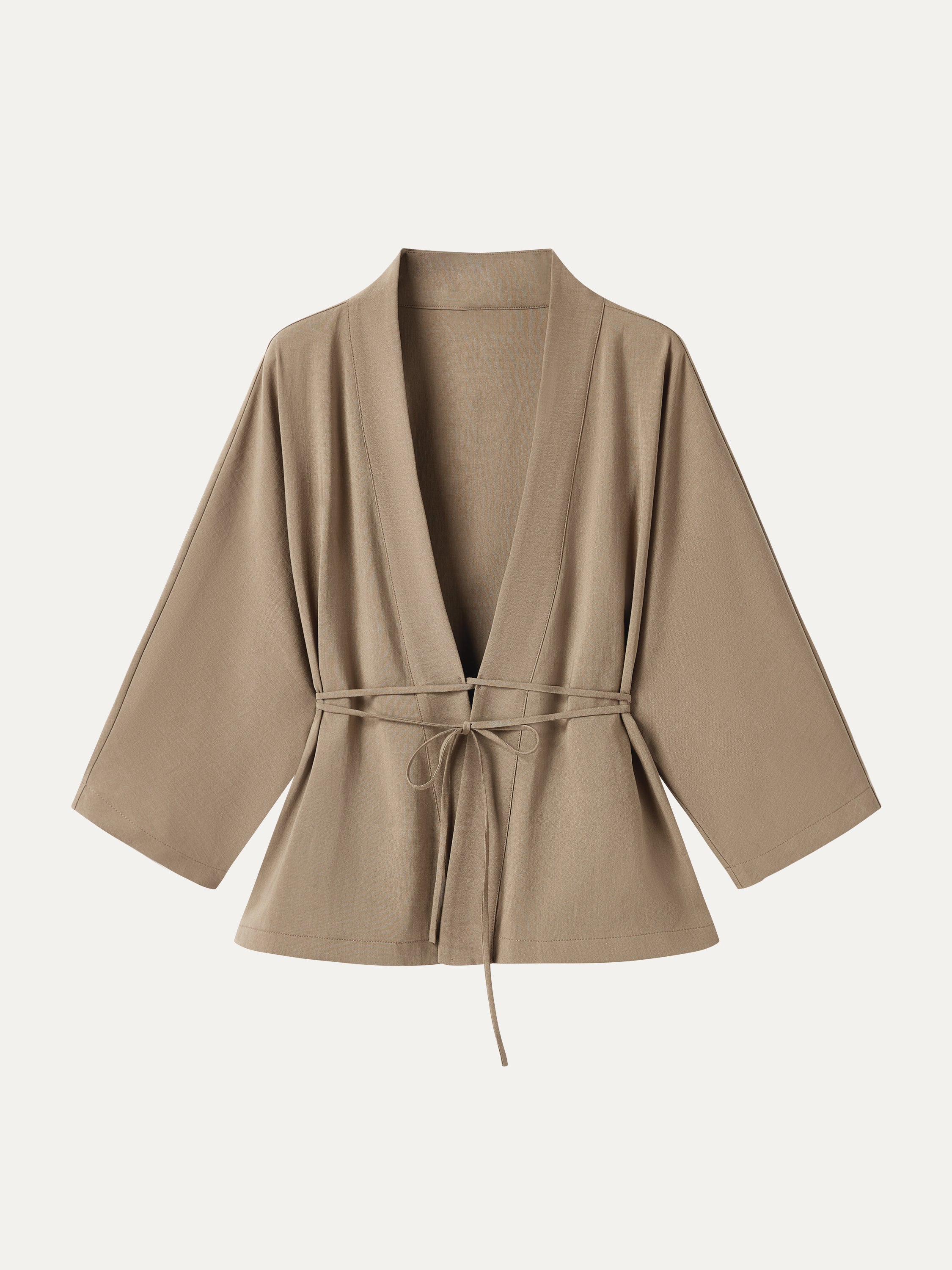 Lyocell-Linen 3/4 Sleeve Cardigan