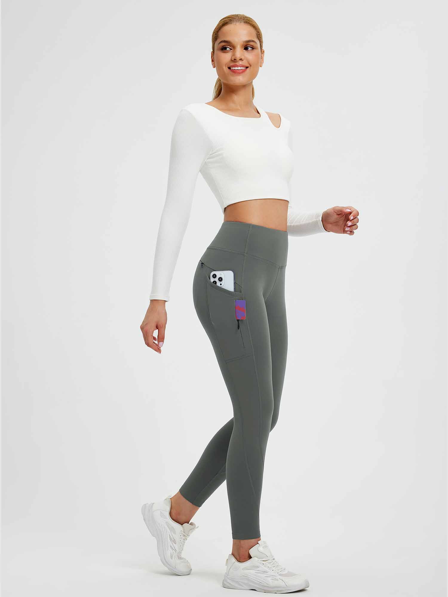 25" Fleece-Lined Yoga Leggings