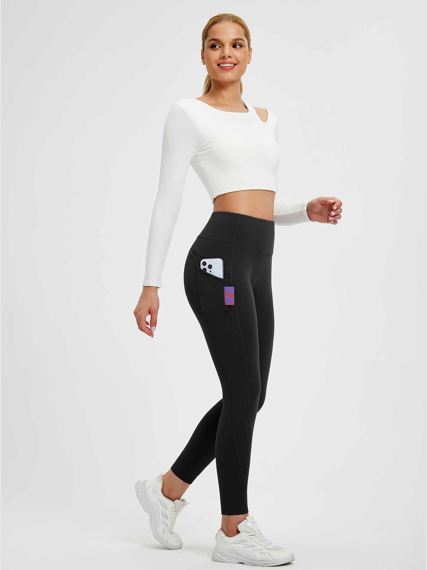 25" Fleece-Lined Yoga Leggings