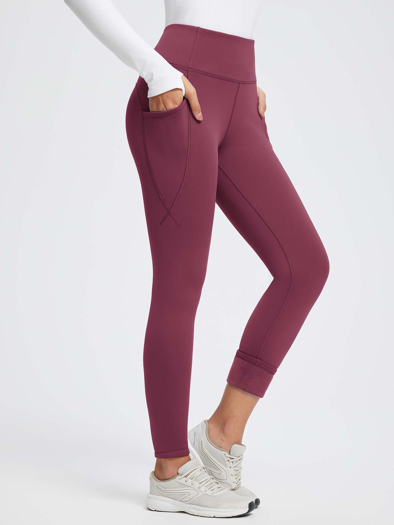 27" Thermal Fleece High-Waist Yoga Leggings