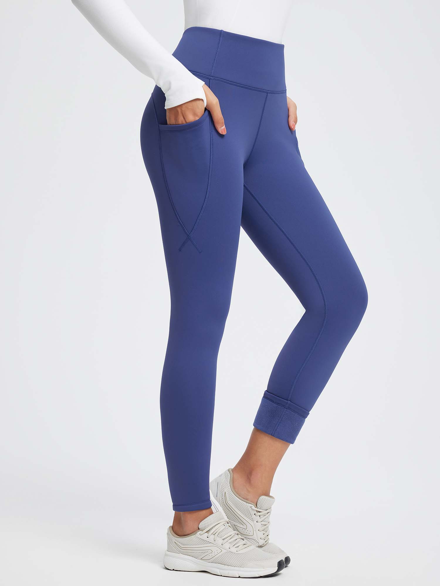 27" Thermal Fleece High-Waist Yoga Leggings