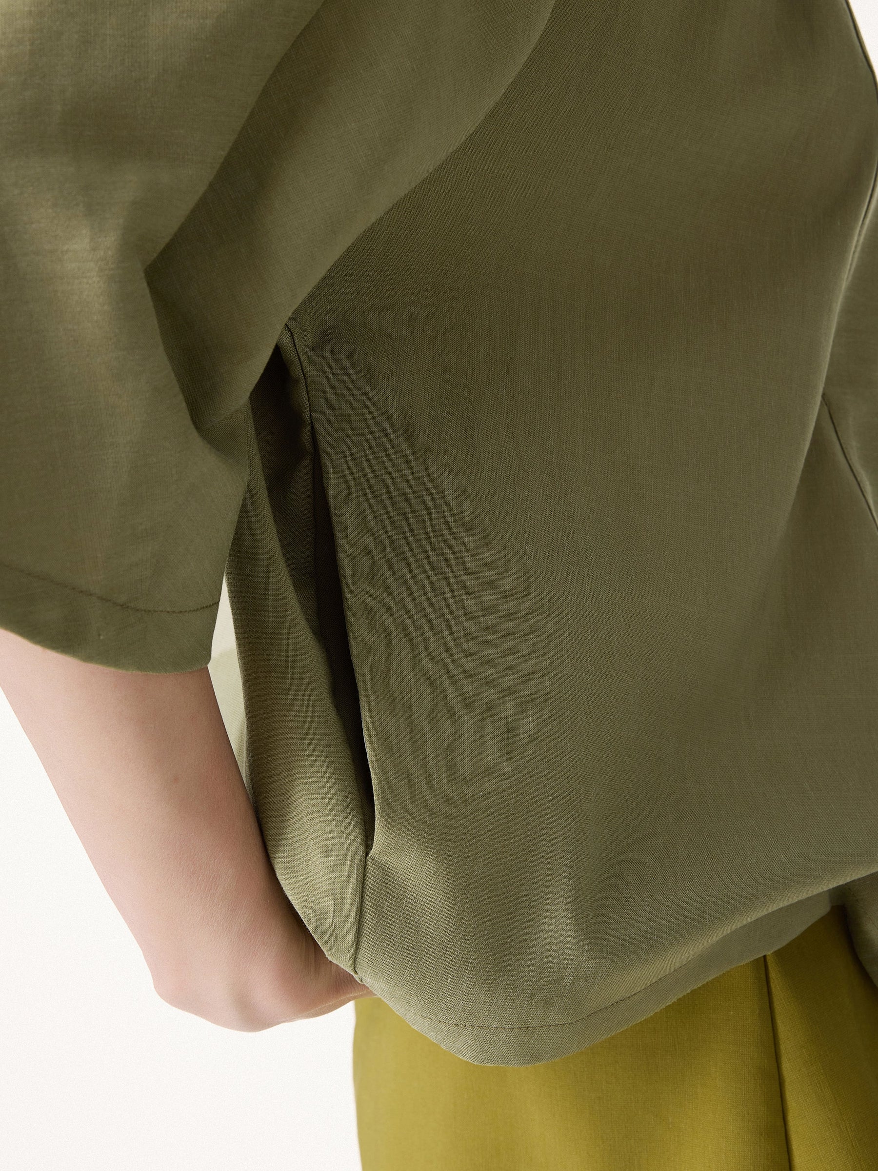 Lyocell-Linen 3/4 Sleeve Cardigan