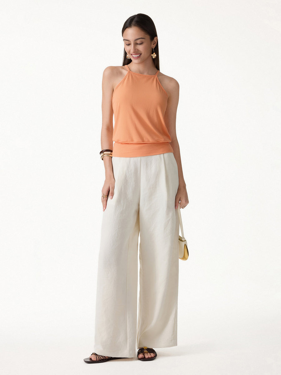 CoolTouch High Square Neck Banded Hem Bra Top