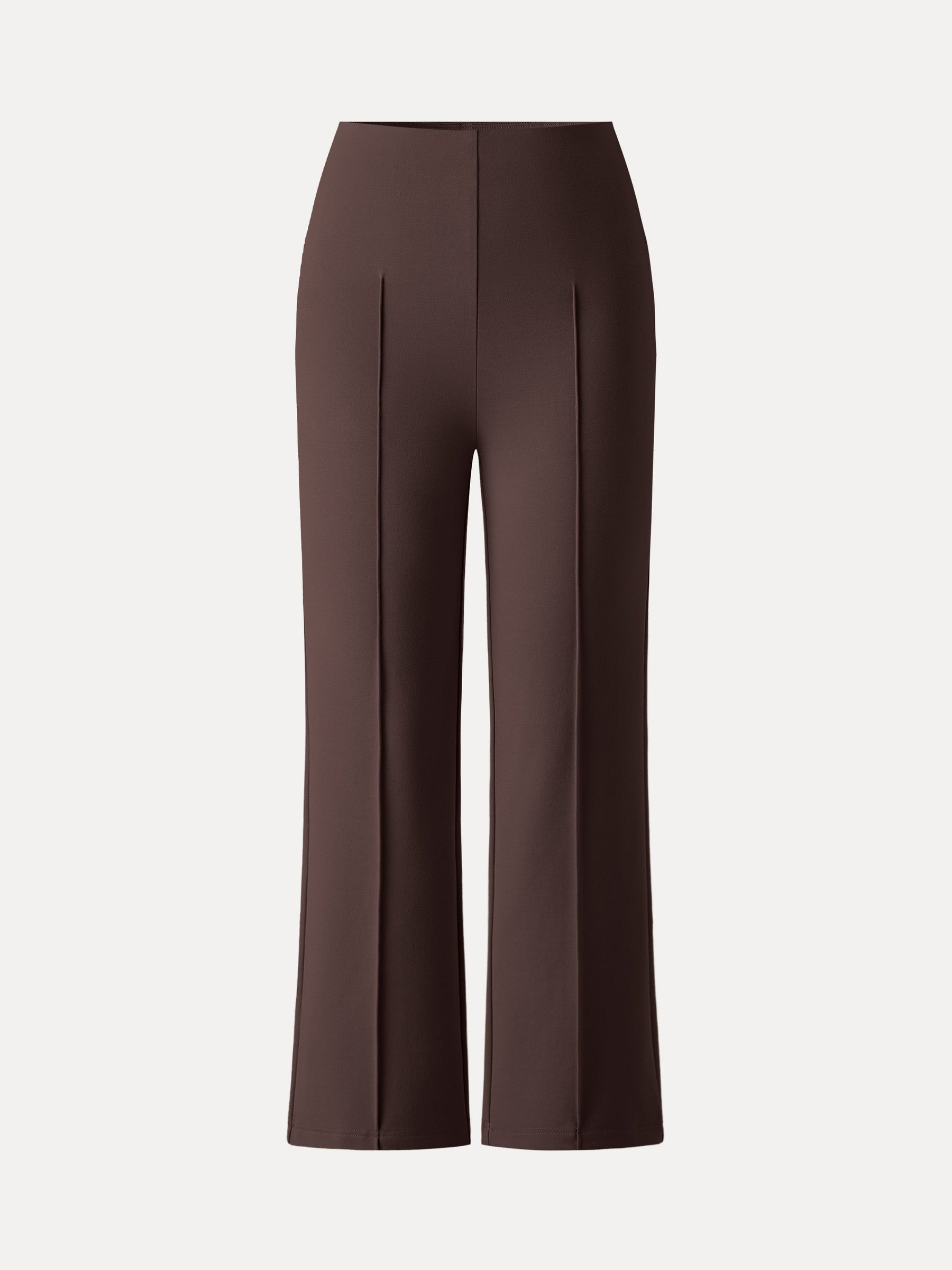 Wrinkle-Resistant High Rise Cropped Flare Leg Travel Pant